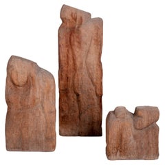 Organic Trio Carved Biomorphic Figures