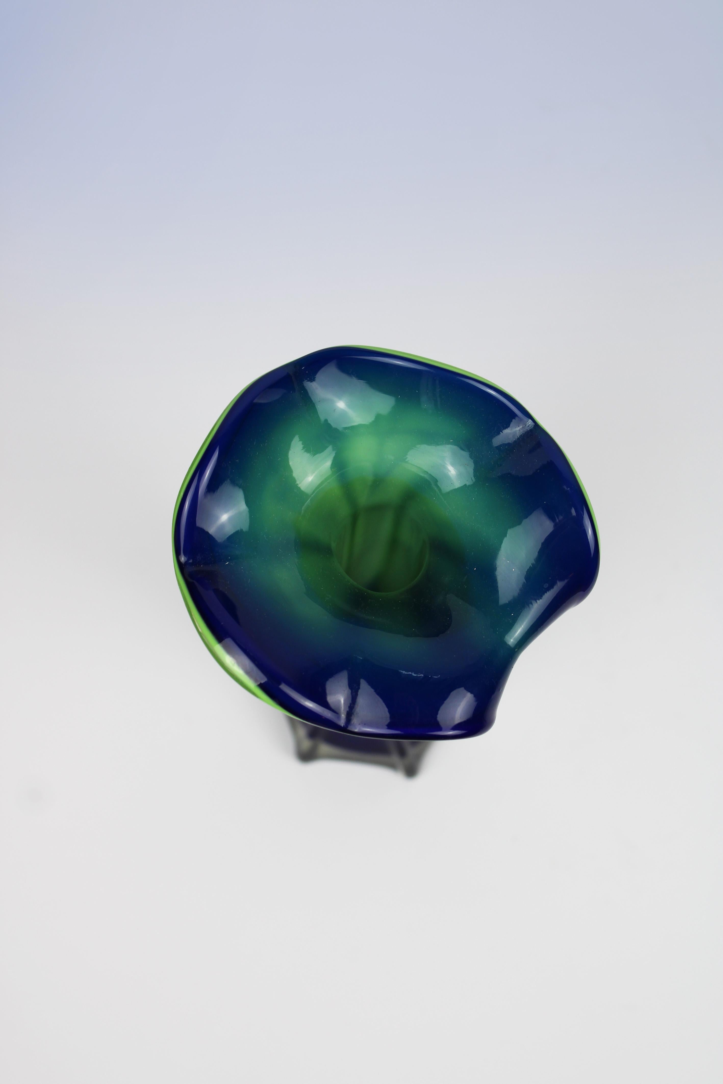 Hand-Crafted Organic Vase Murano Glass 