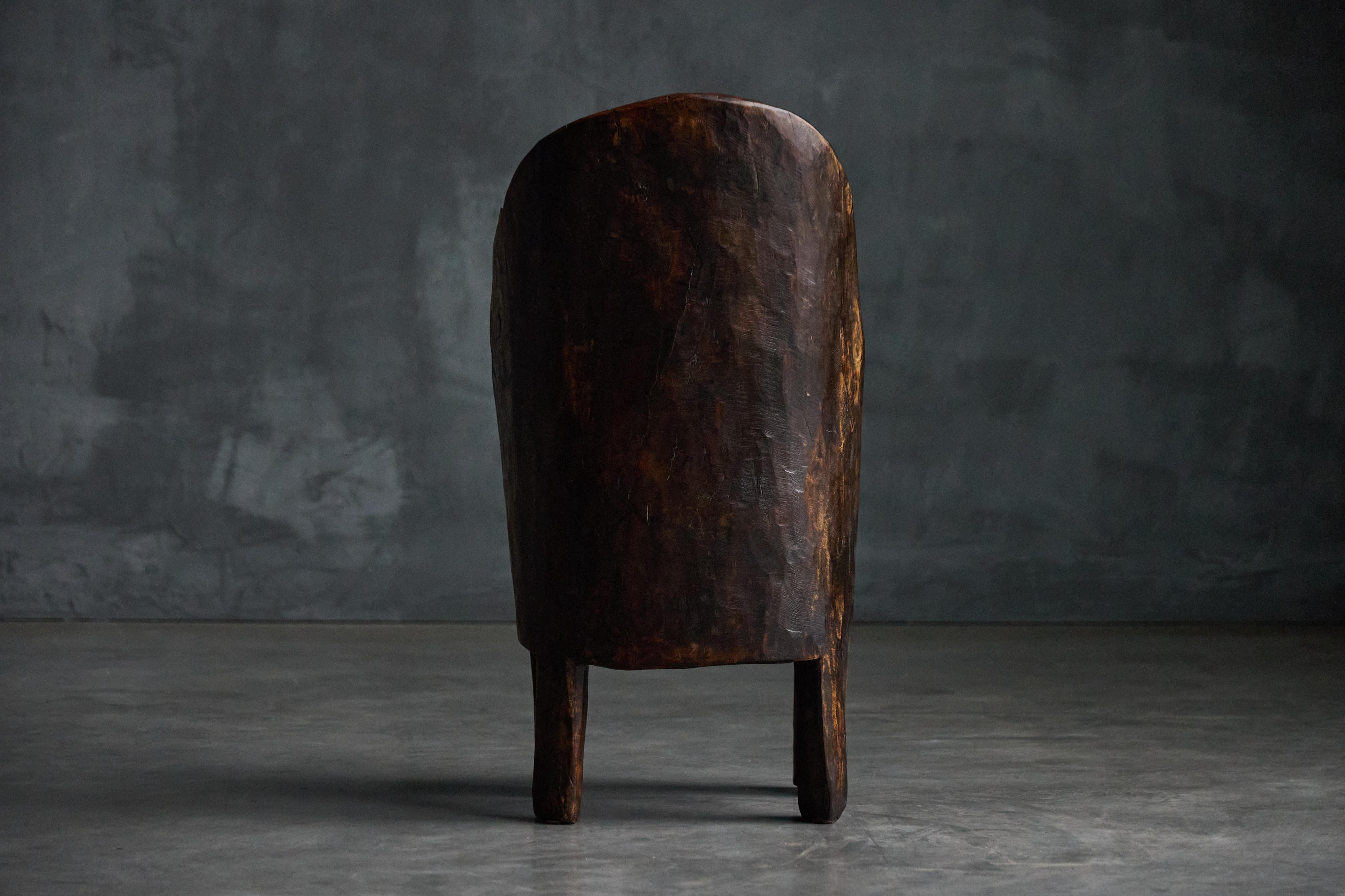 Wood Organic Wabi Sabi Chair, France, 1930s For Sale
