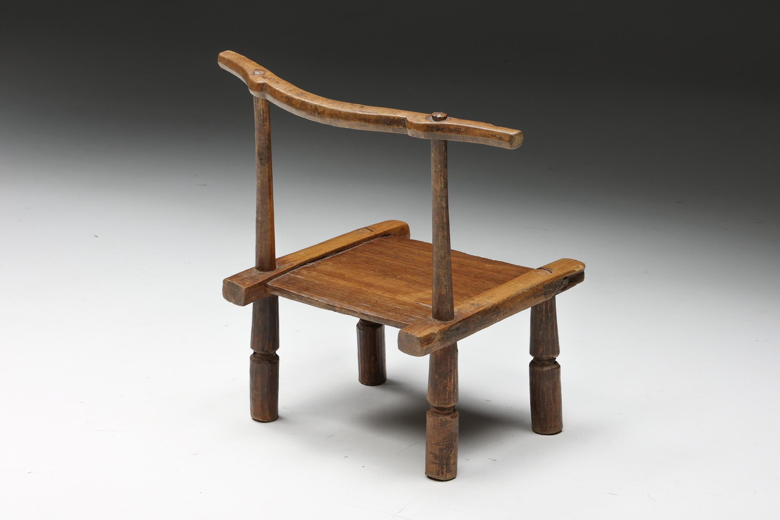 French Organic Wabi-Sabi Chair, France, 20th Century For Sale