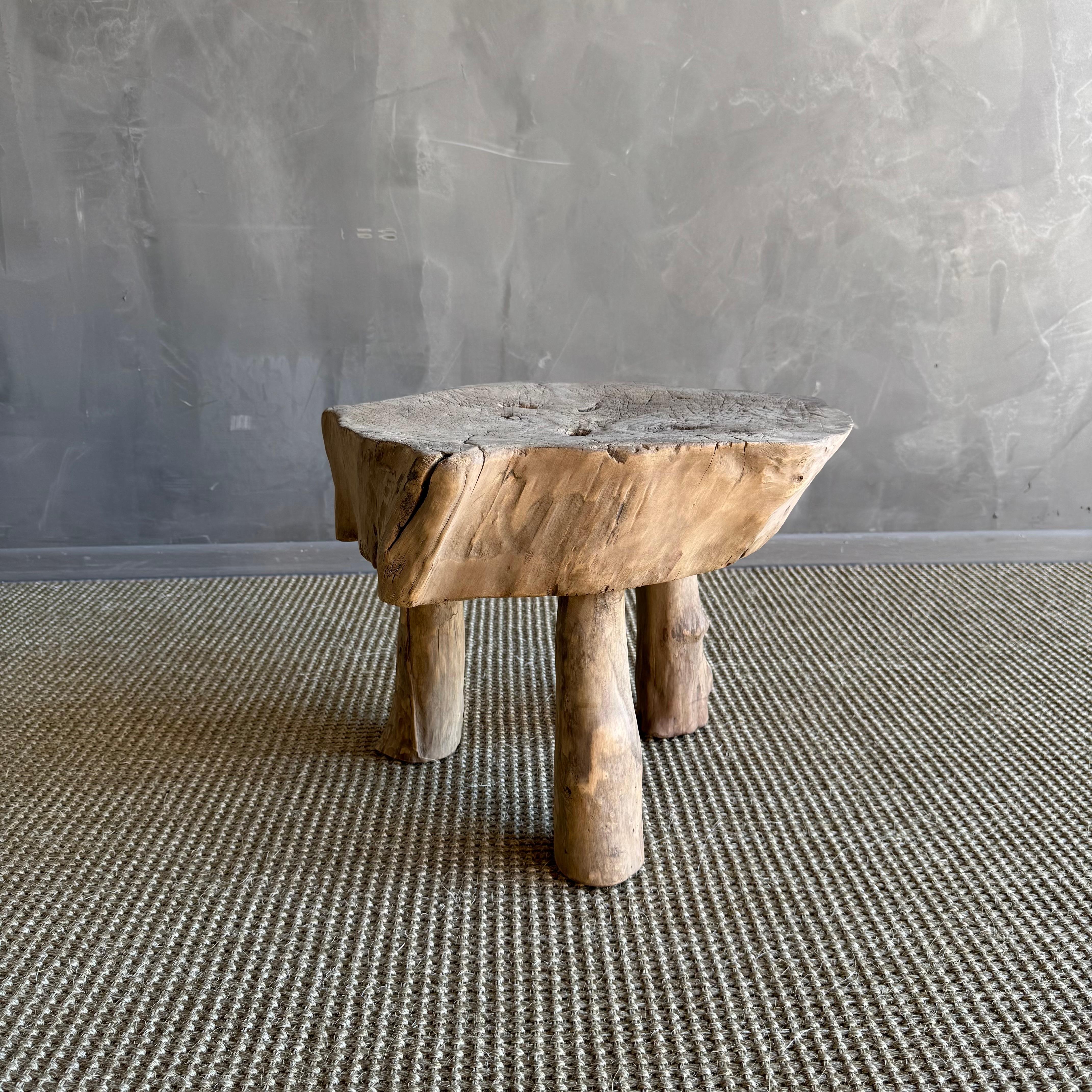 Organic Modern Organic Wabi Sabi Elm Wood Slice Stump Table