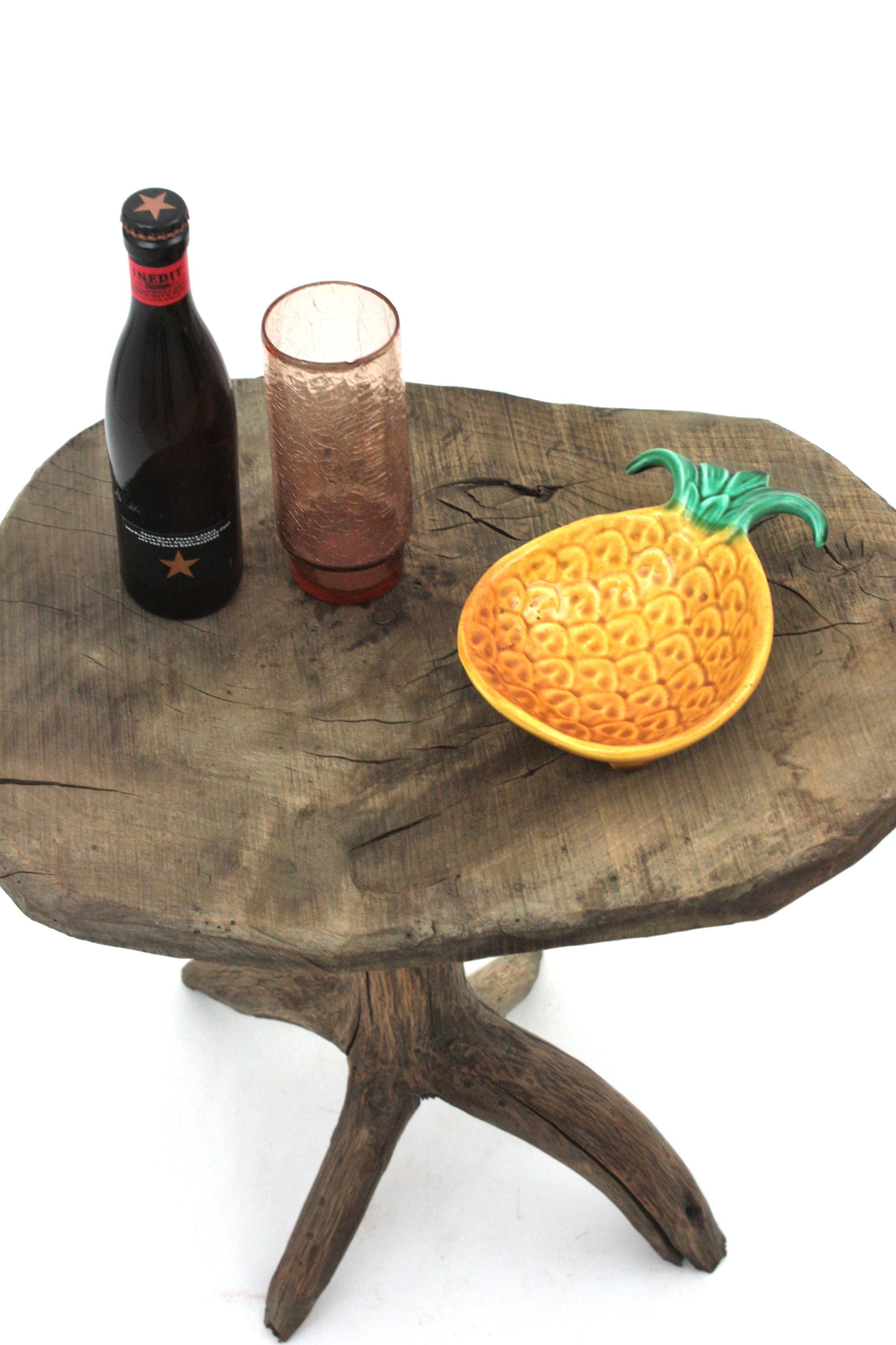 Organic Wabi Sabi Rustic Side Table, 1950s  For Sale 3