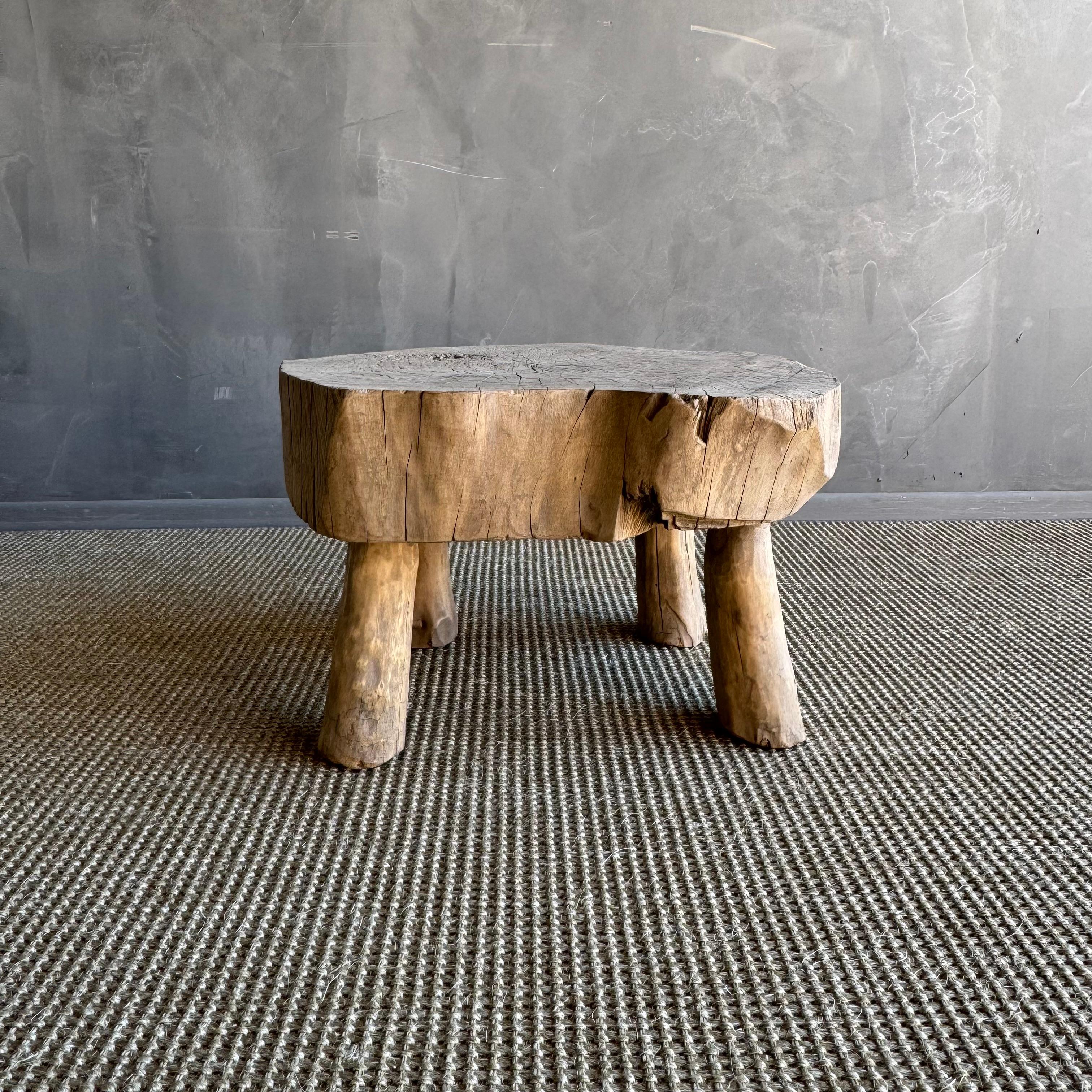 Organic Modern Organic Wabi Sabi Slice Accent Table or Stool