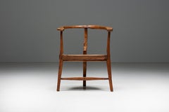 Chaise tripode Wabi Sabi organique, France, années 1940