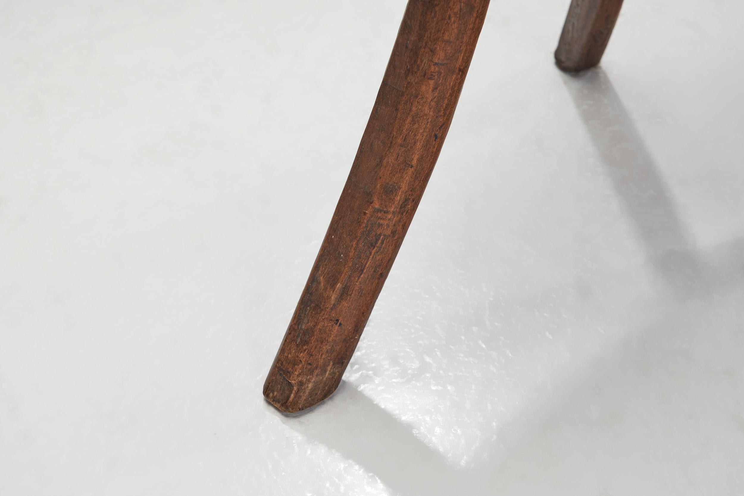 Organic Wabi Sabi Tripod Stool, Europe First Half of the 20th Century 8