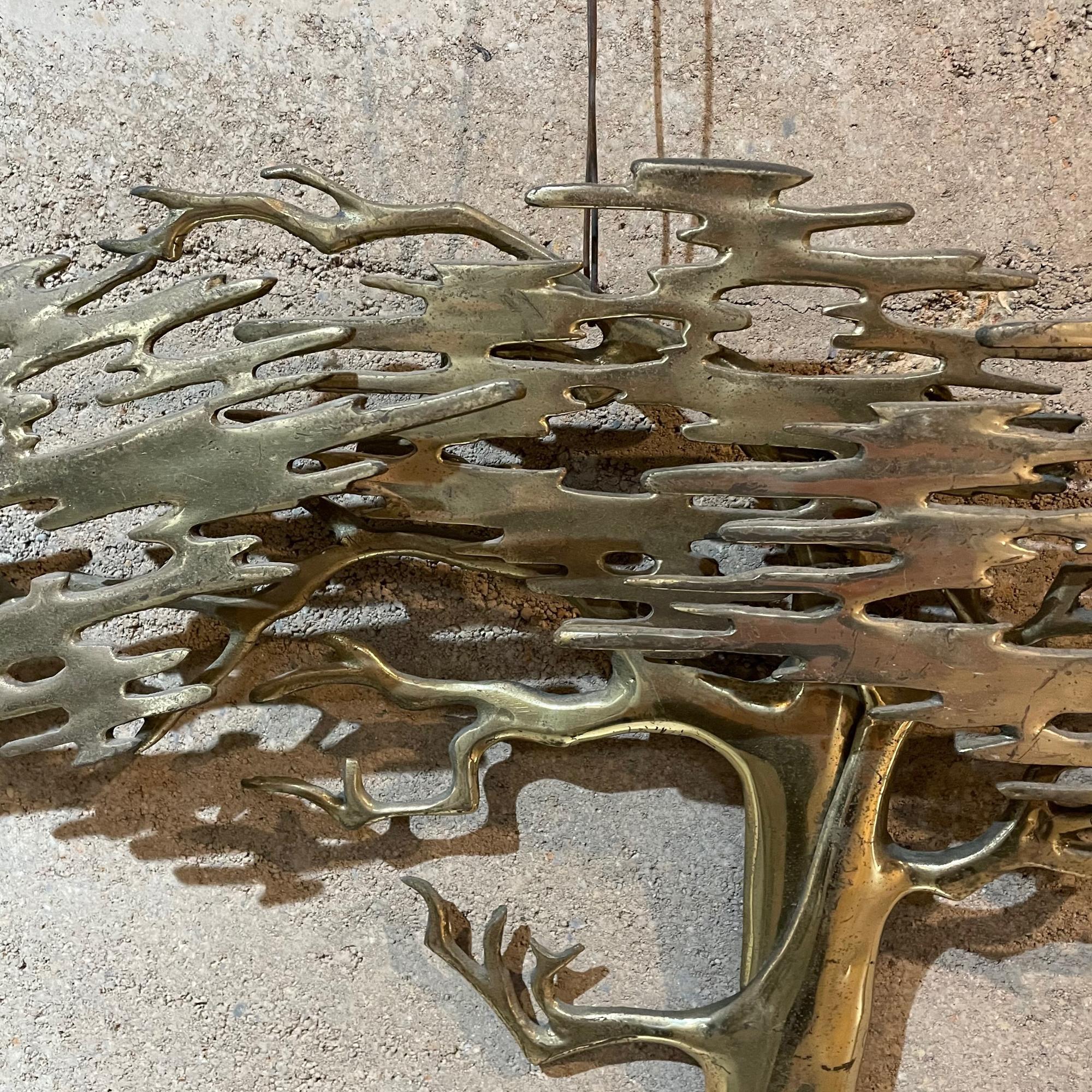 Modern Metal Wall Art Sculptural Bronze Bonsai Tree Signed by Artist Bijan, 1980