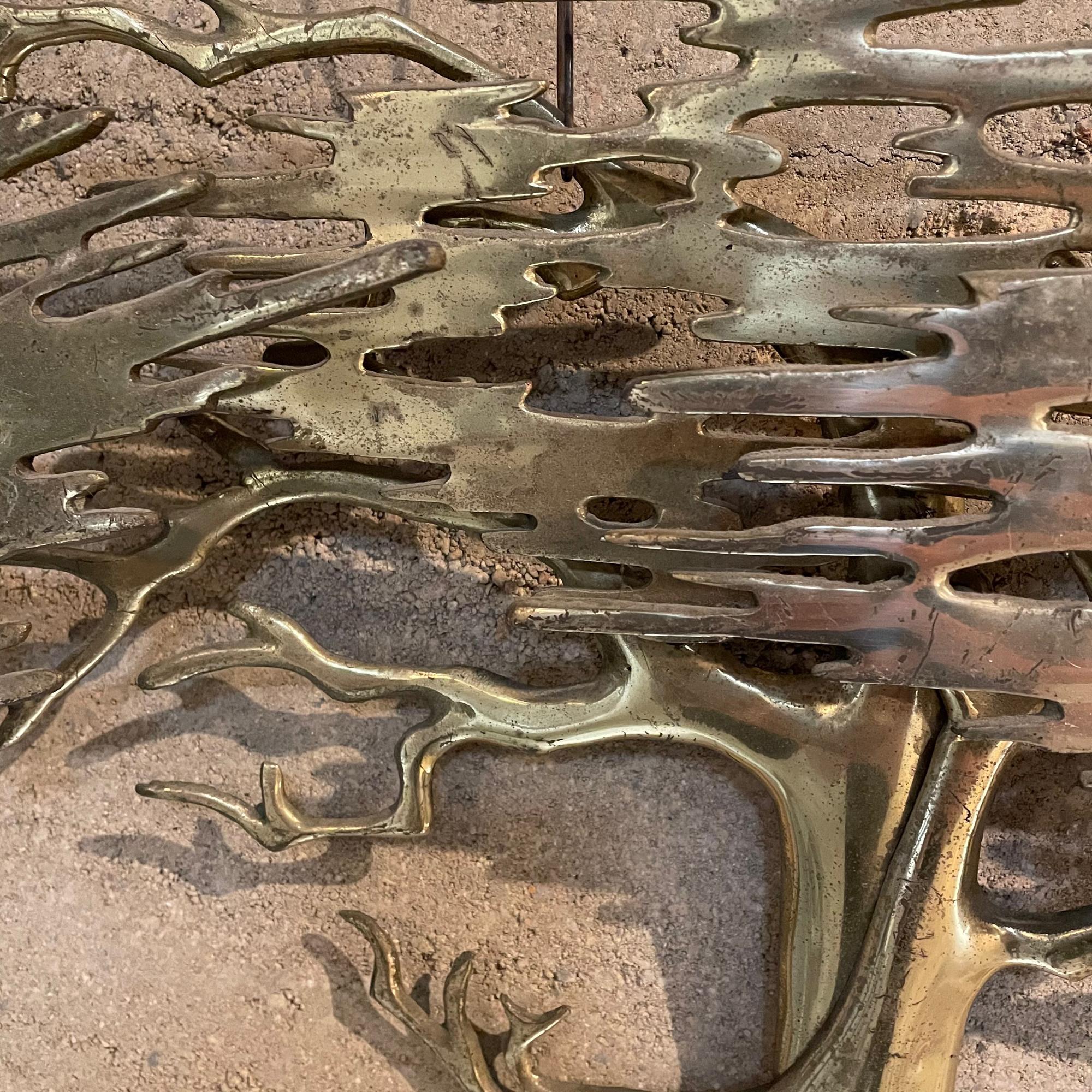 Metal Wall Art Sculptural Bronze Bonsai Tree Signed by Artist Bijan, 1980 2