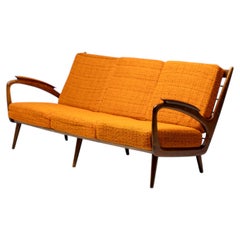 Organic Walnut Sofa by Sprij Meubelen, Vlaardingen, The Netherlands, circa 1950