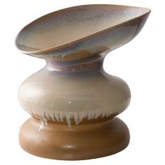Organic Wave Form Ceramic Chair in Cream