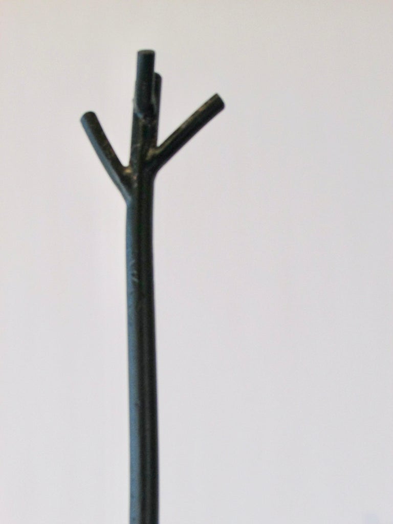 Organic Welded Wrought Iron Tree Branch Sculptural Hat or Coat Rack For Sale at 1stDibs