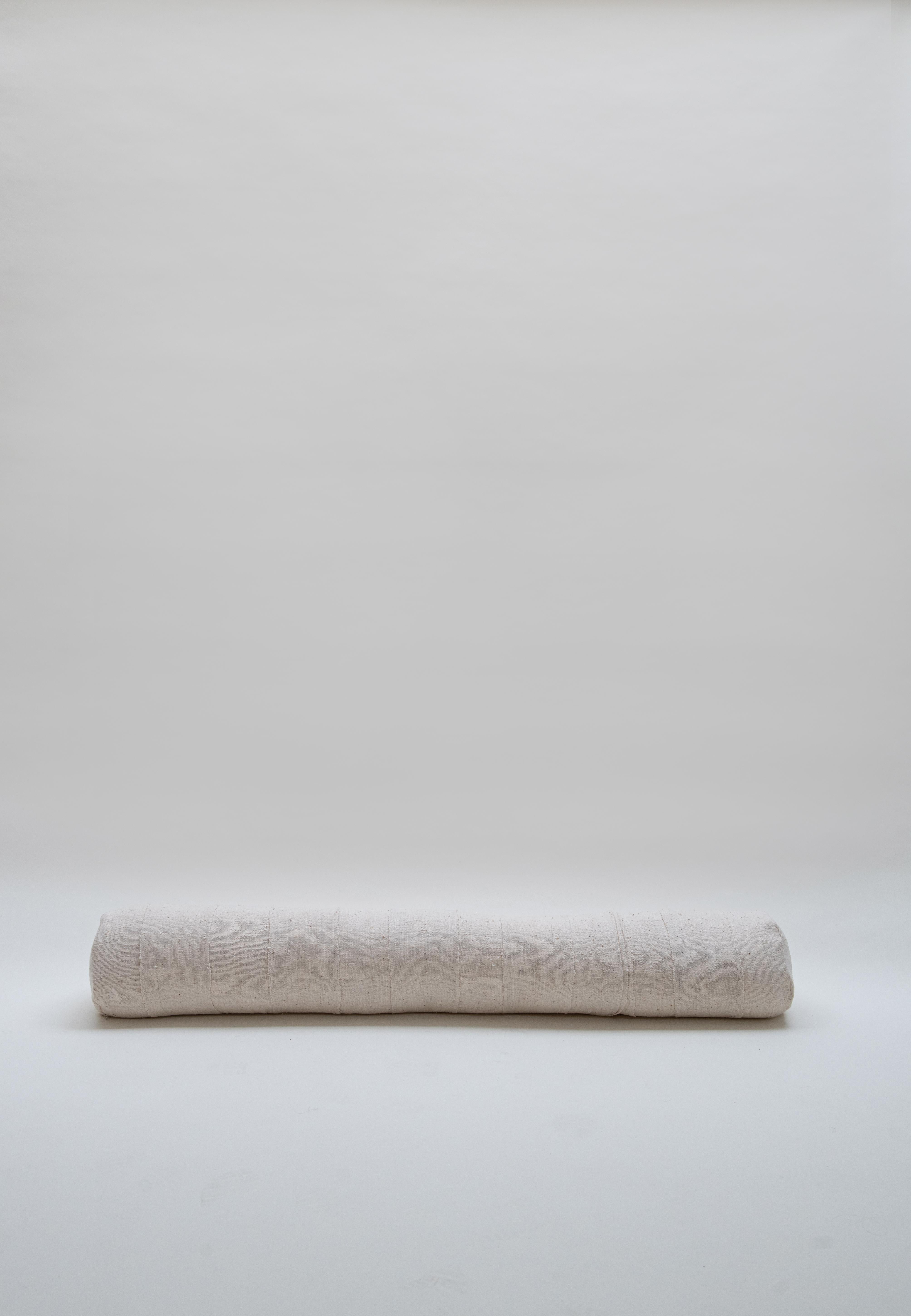 Organic Modern Organic White Handwoven Cushion / Handwoven in Mali  For Sale
