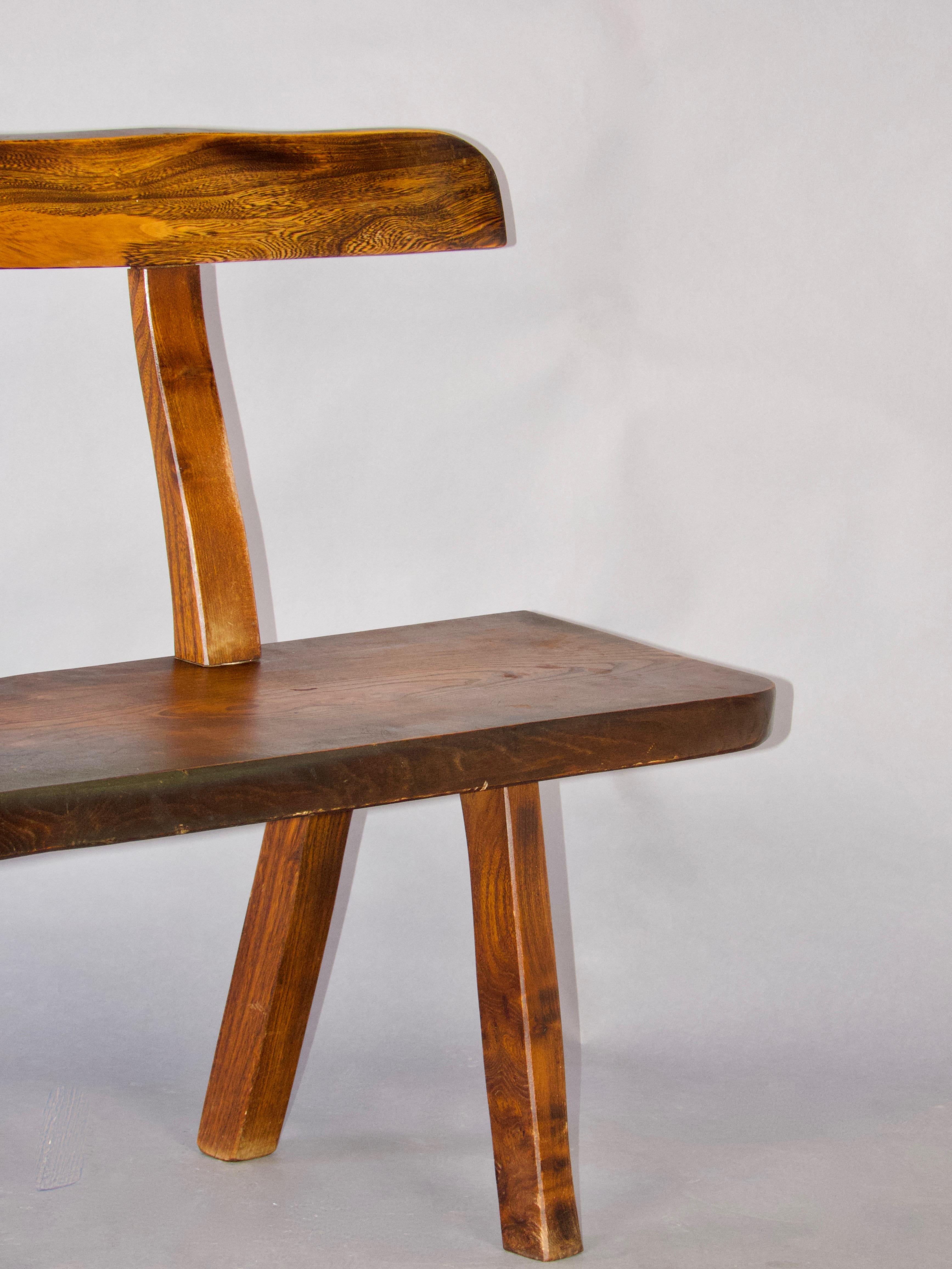 Metà XX secolo Panchina in legno organico in vendita