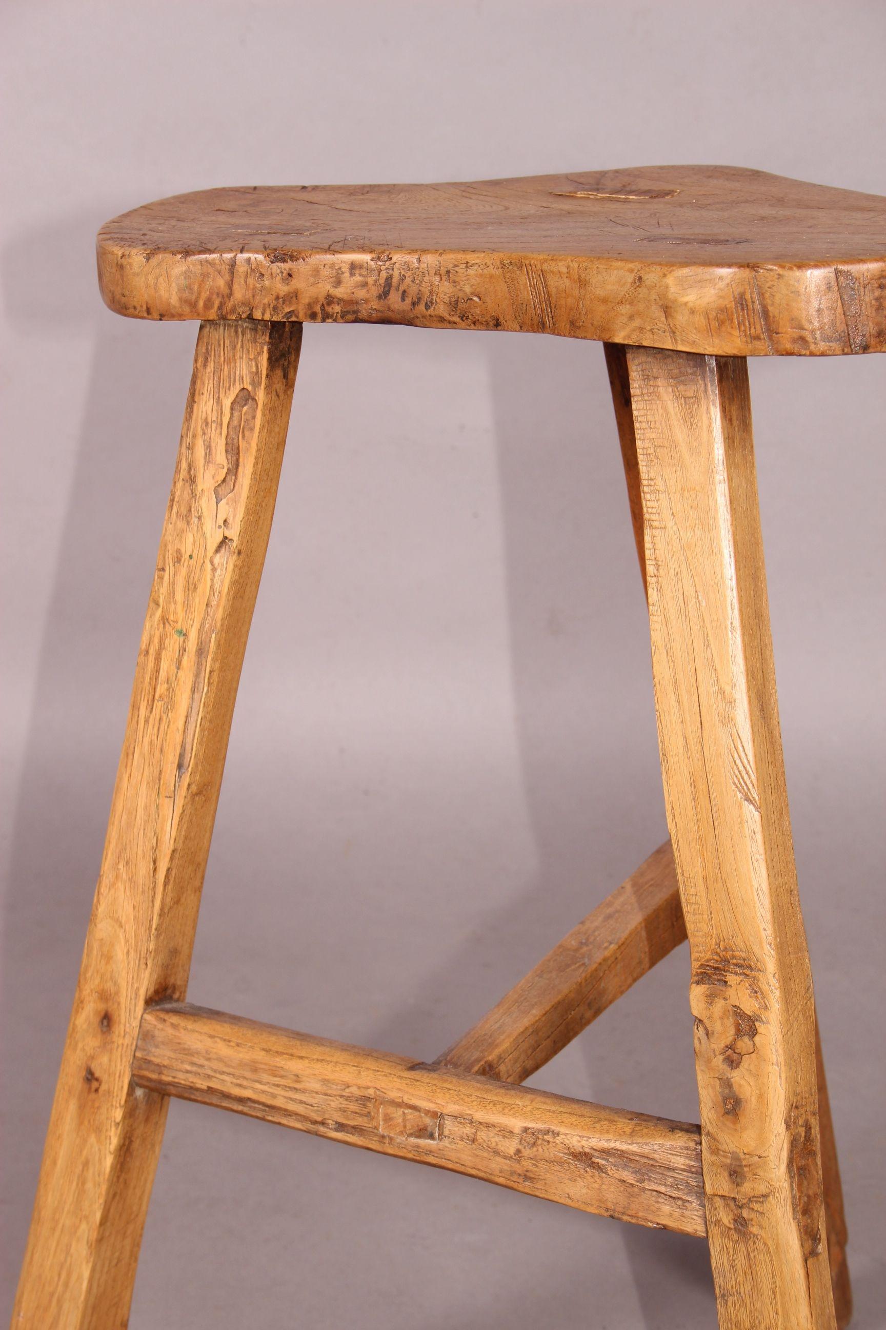 Organic wood stool.