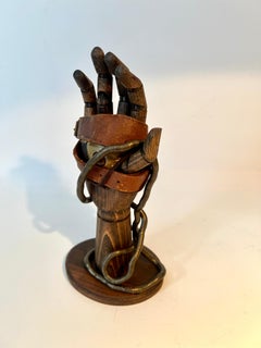 Organic Wooden Hand Sculpture by Los Angeles, Artist, Pete Ramirez