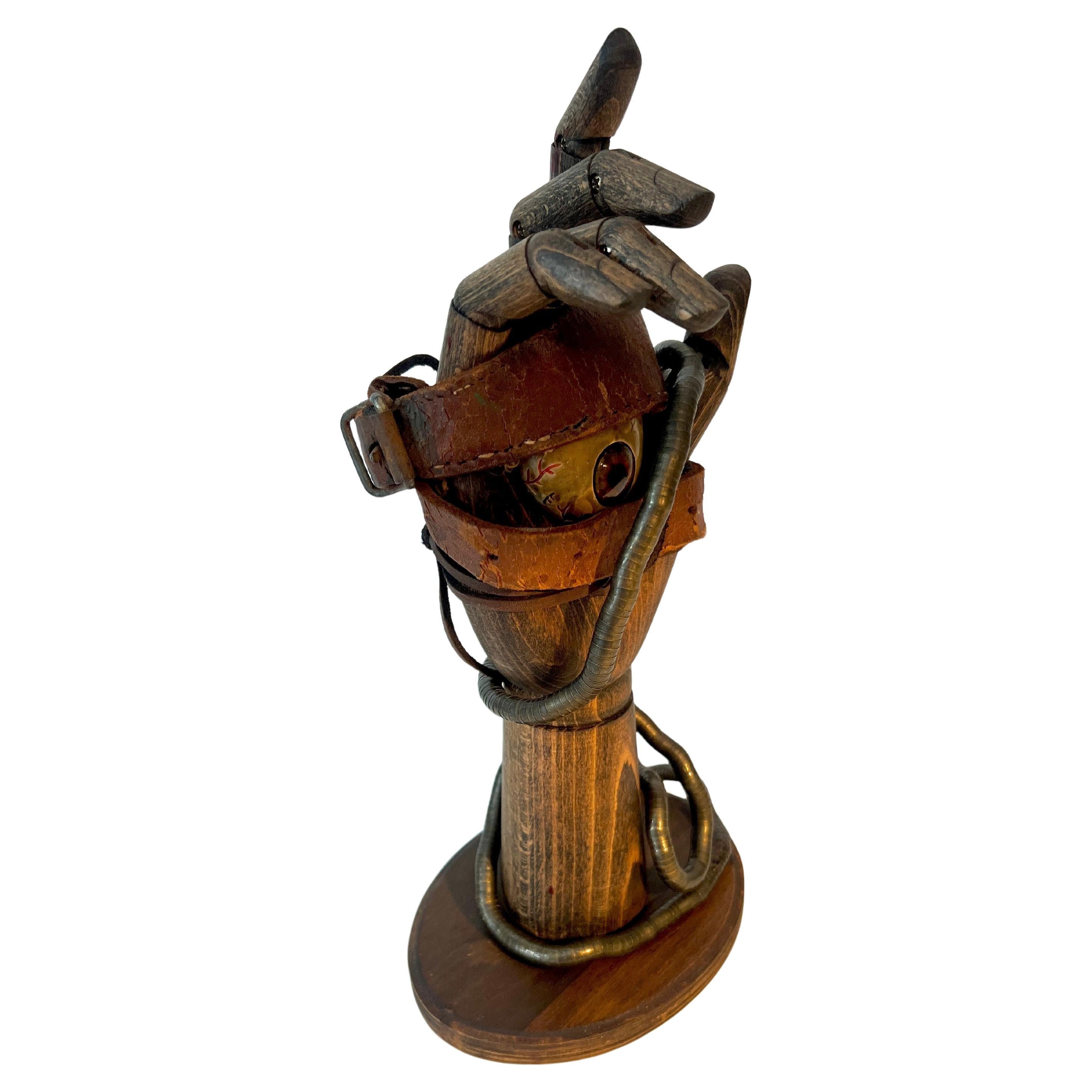 Organic Wooden Hand Sculpture by Los Angeles, Artist, Pete Ramirez