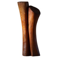 Vintage Organic Wooden Sculpture by Danish Artist Ole Wettergren, 1990s