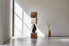 Still Stand No34: Tranquil Oak Totem Sculpture by NONO, Escalona Designed