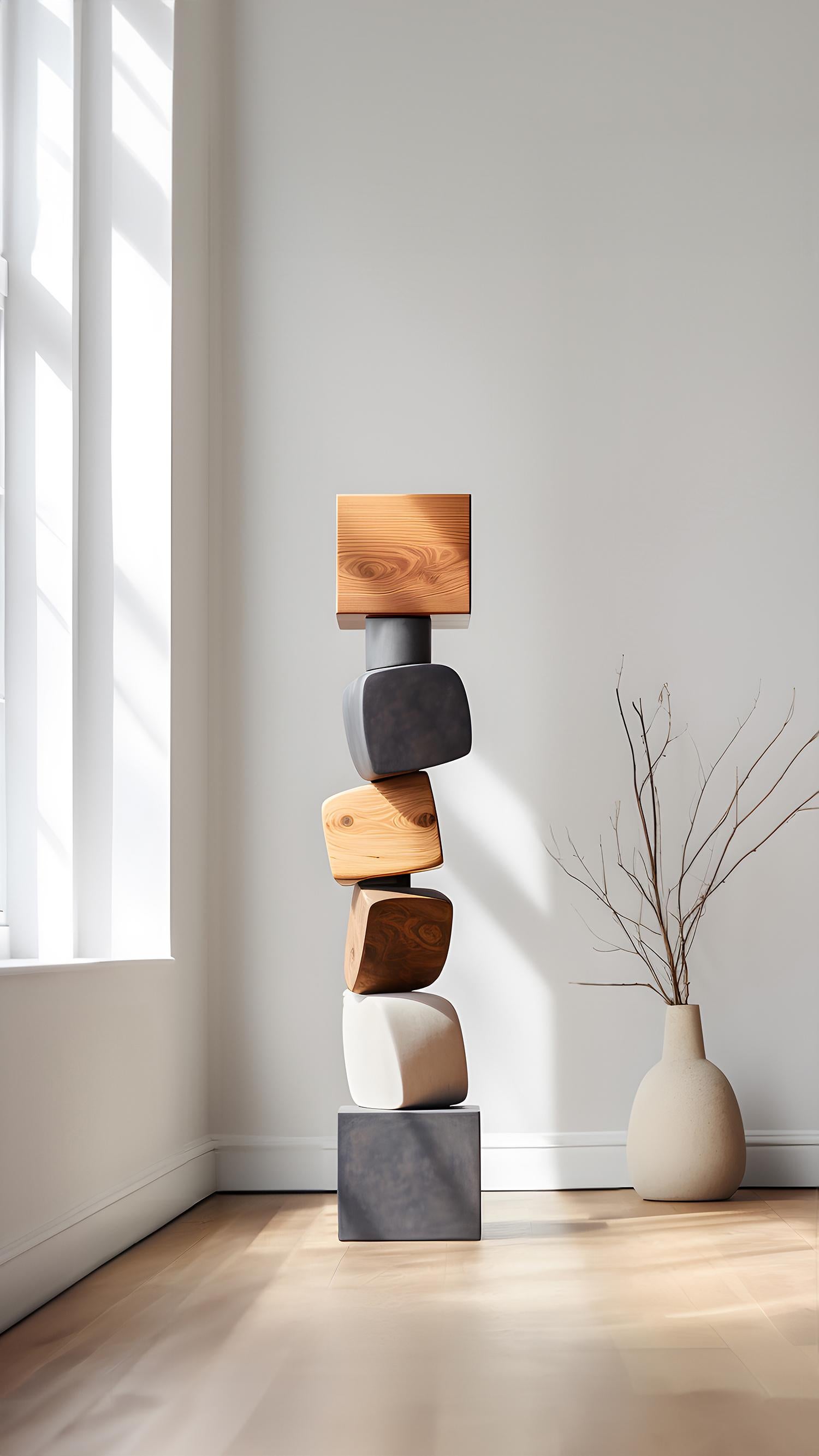 Hand-Crafted Still Stand No38: Elegant Wooden Standing Totem, A NONO Escalona Masterpiece For Sale