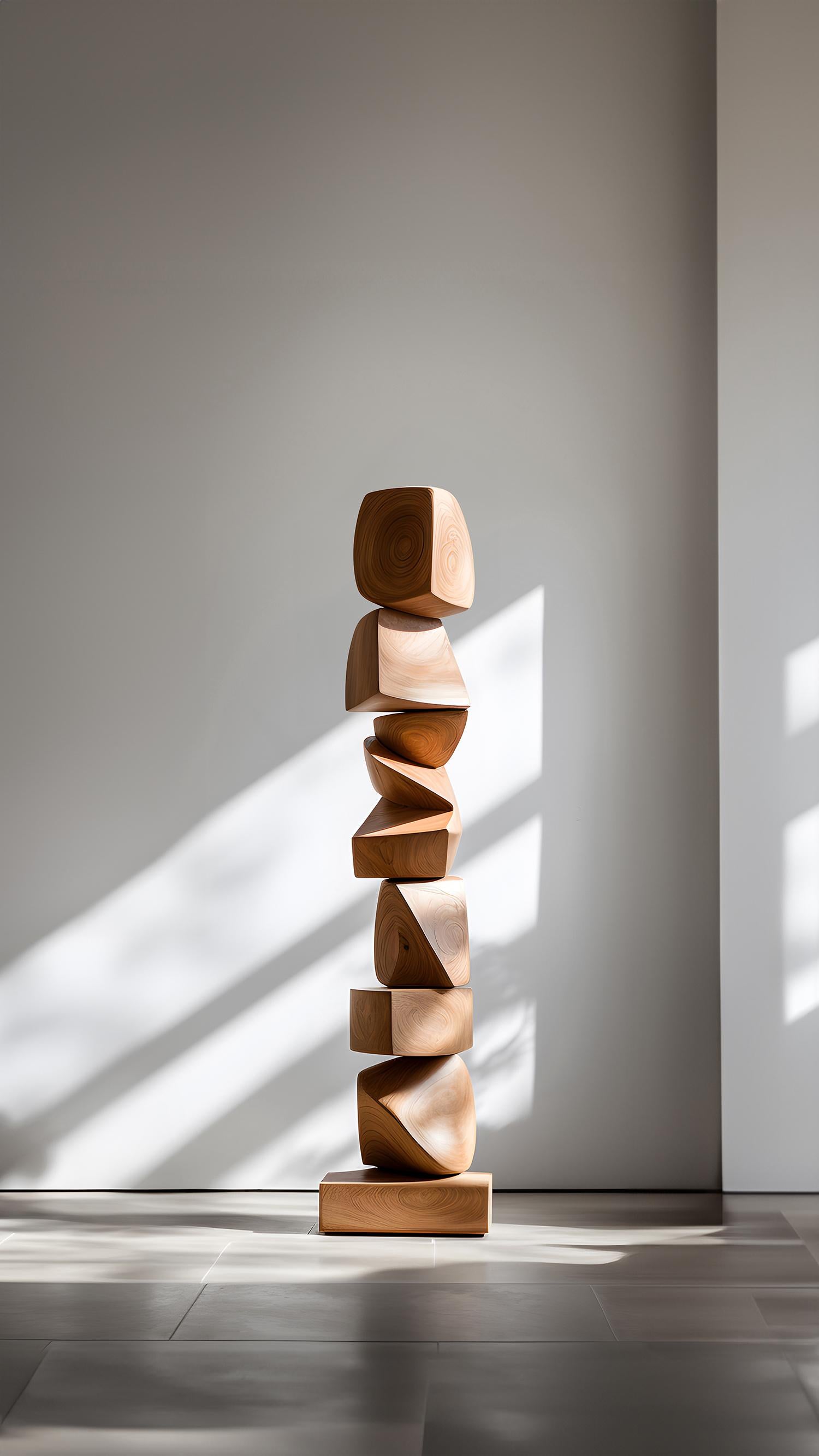 Messicano Still Stand No45: Totem Biomorfo in Noce di NONO, Arte Moderna di Escalona in vendita