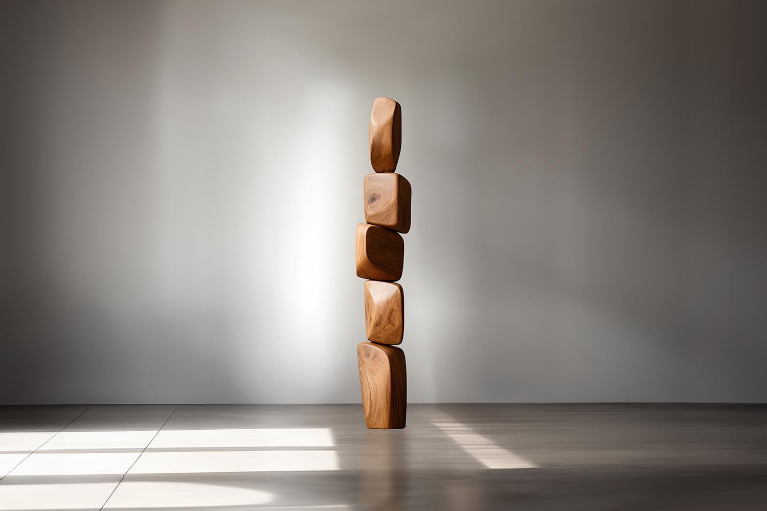 Mid-Century Modern Modern Carved Tranquility Totem Still Stand No46, Joel Escalona Design For Sale
