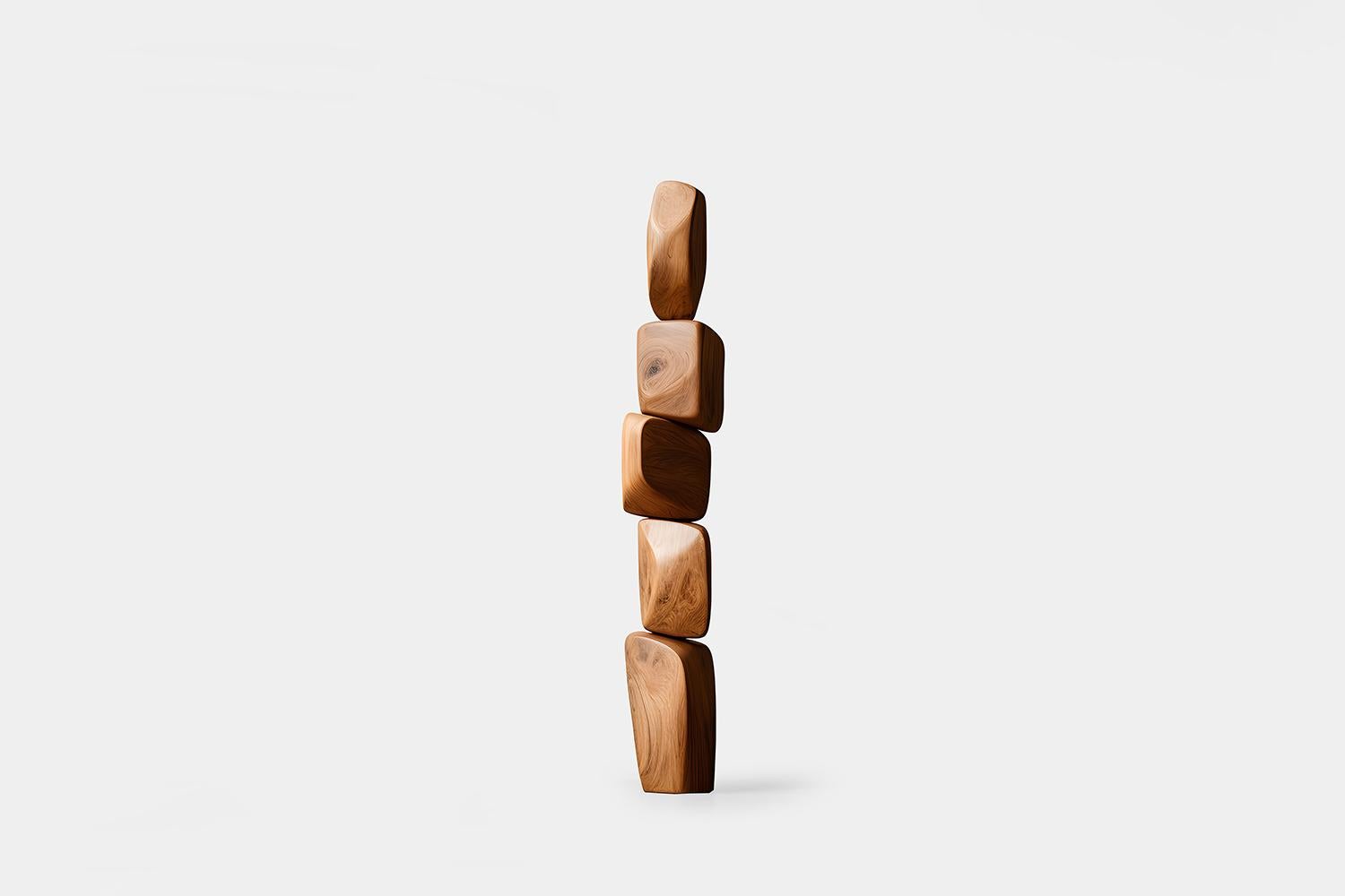 Fait main Totem moderne sculpté Tranquility Still Stand No46, Joel Escalona Design en vente