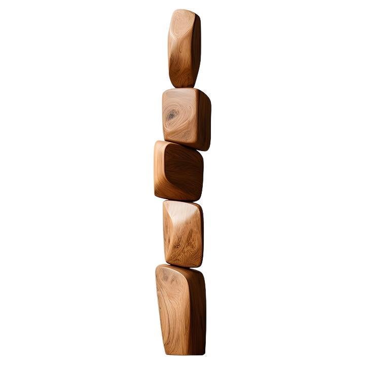 Modern Carved Tranquility Totem Still Stand No46, Joel Escalona Design For Sale