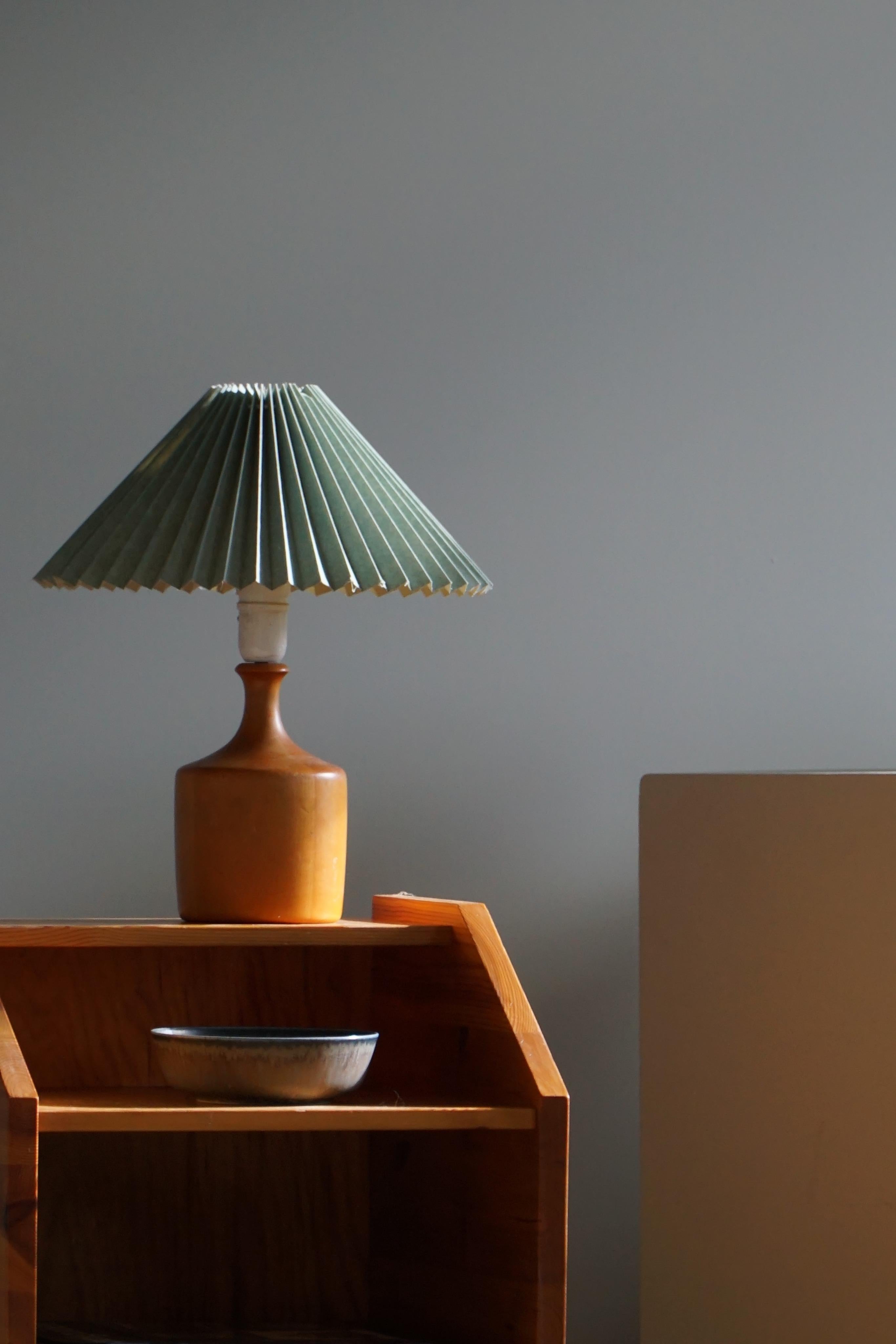 Organic Wooden Table Lamp, Scandinavian Modern, Made in 1960s 2