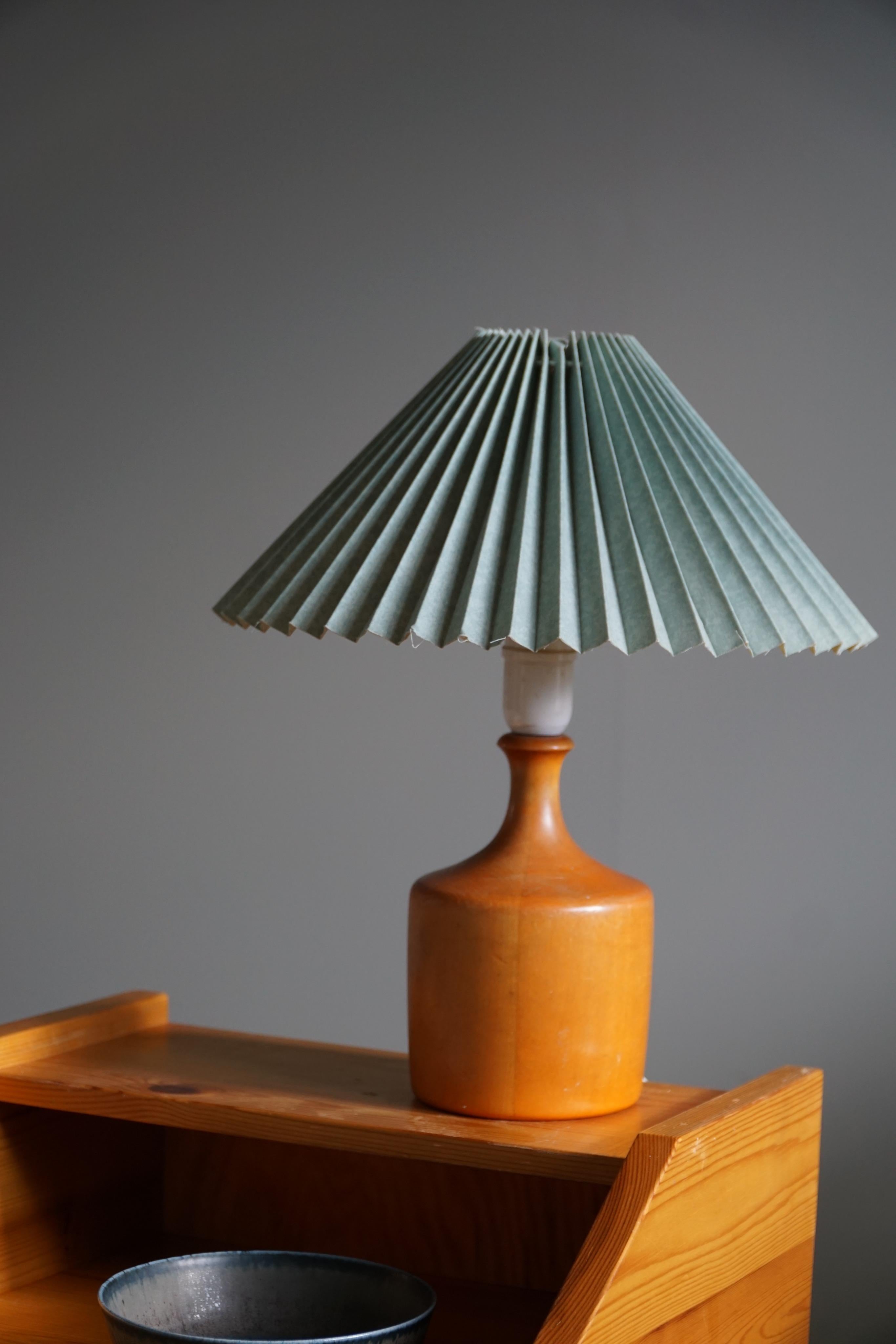 Organic Wooden Table Lamp, Scandinavian Modern, Made in 1960s 3