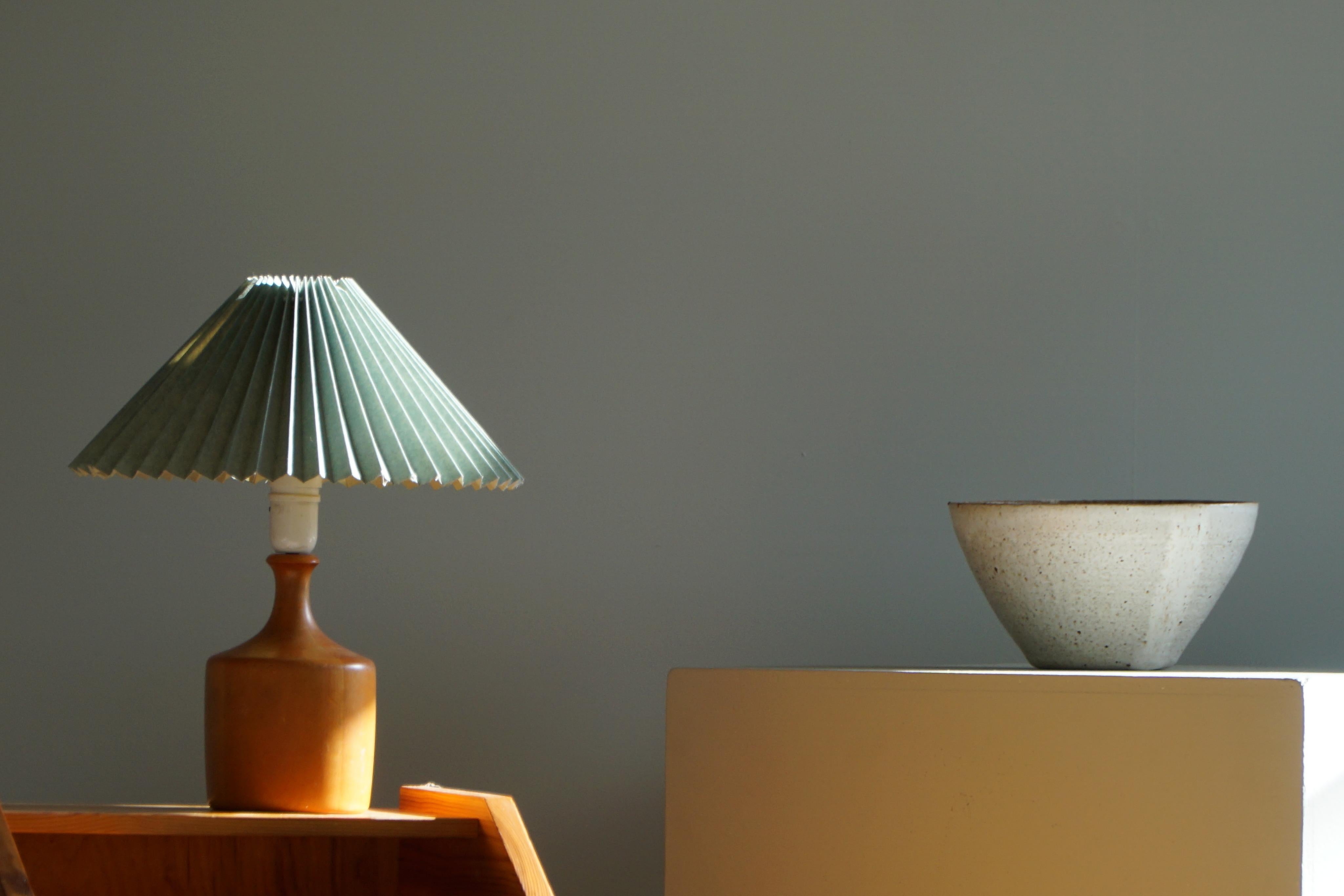 20th Century Organic Wooden Table Lamp, Scandinavian Modern, Made in 1960s