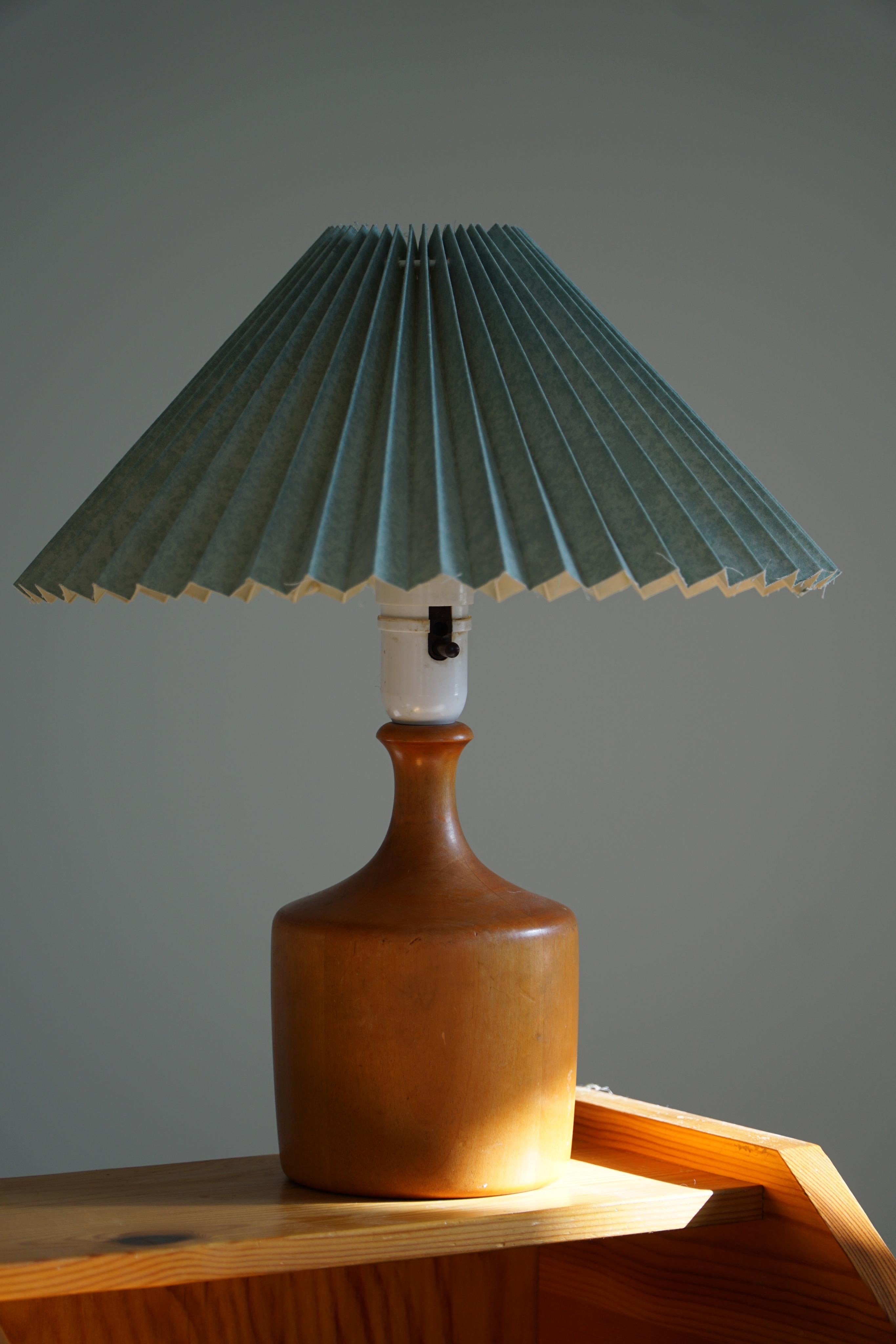 Organic Wooden Table Lamp, Scandinavian Modern, Made in 1960s 1