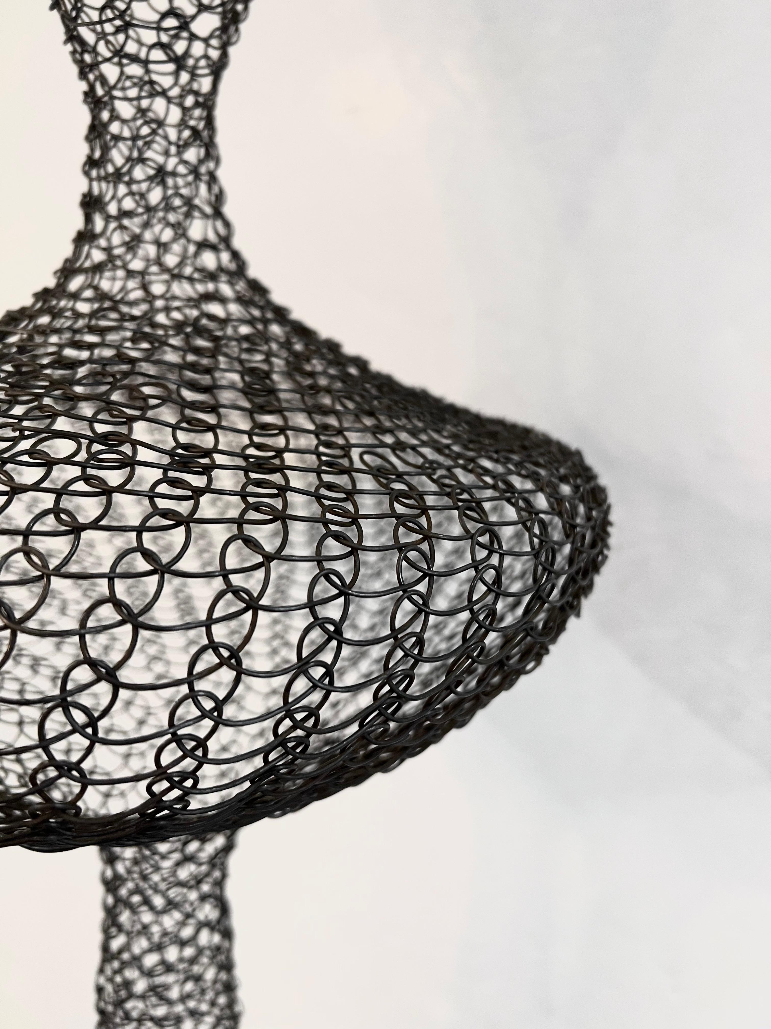 Organic Woven Mesh Wire Sculpture by Ulrikk Dufosse For Sale 3