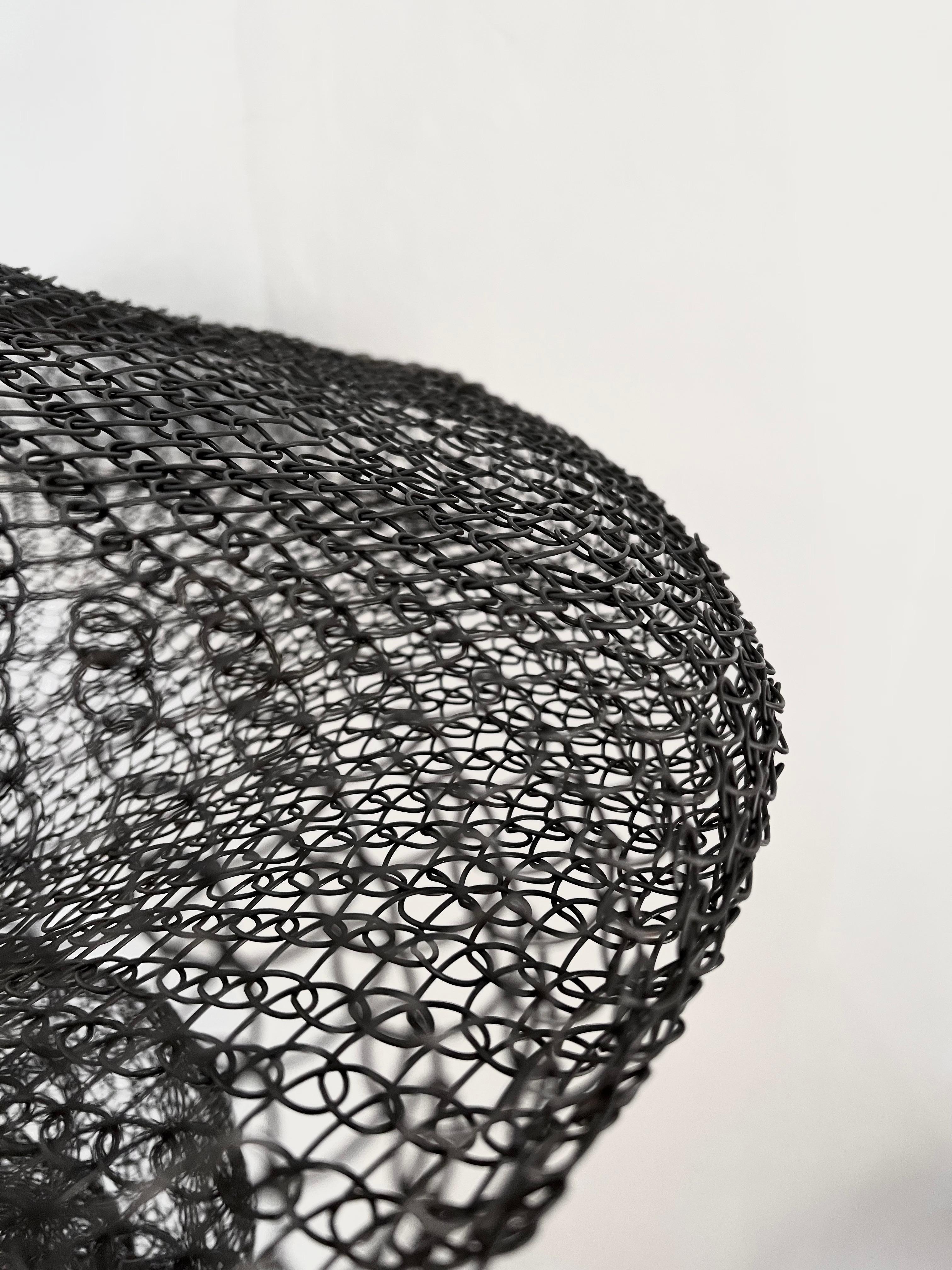 Organic Woven Mesh Wire Sculpture by Ulrikk Dufosse For Sale 3