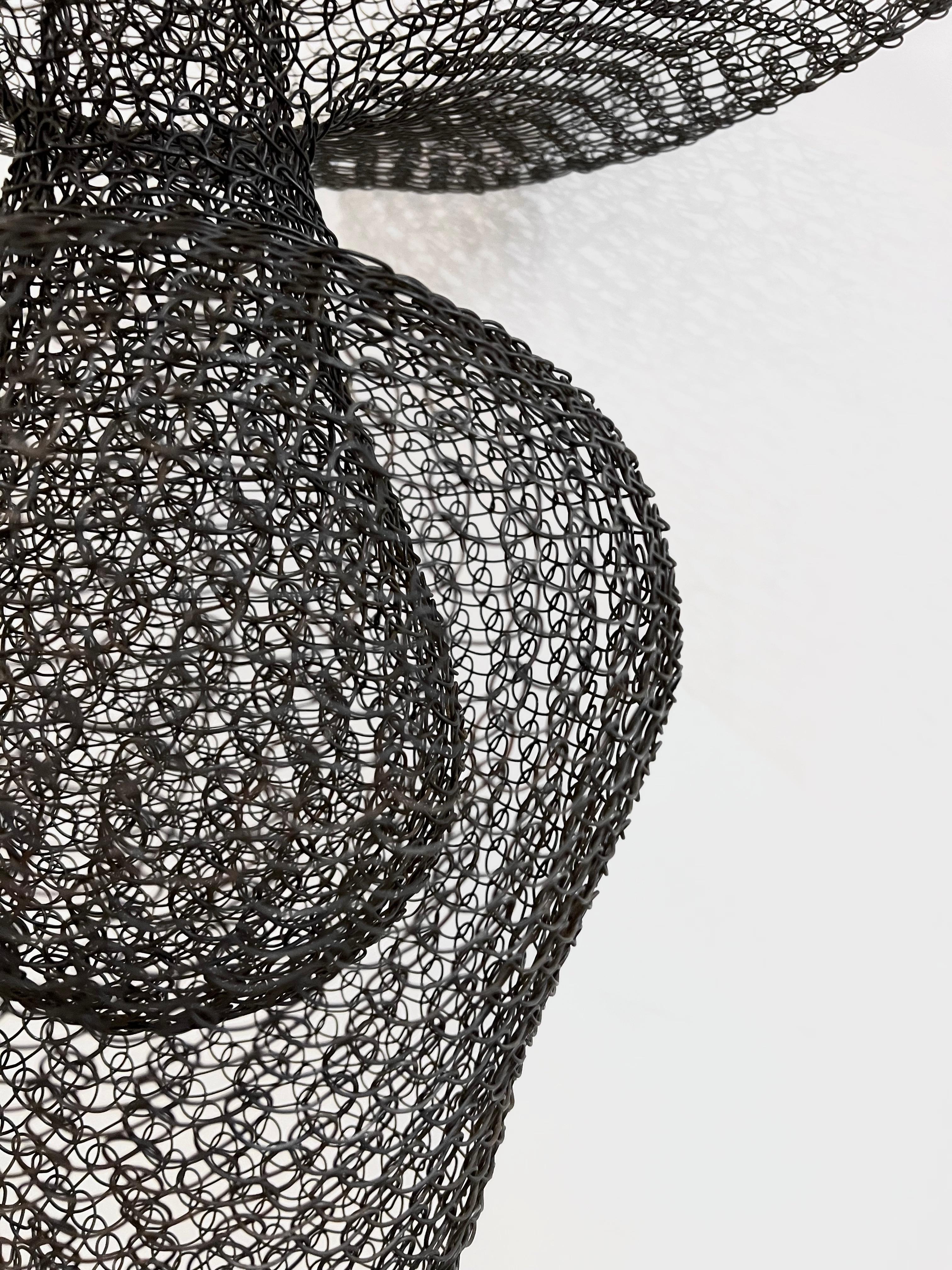 Organic Woven Mesh Wire Sculpture by Ulrikk Dufosse For Sale 5