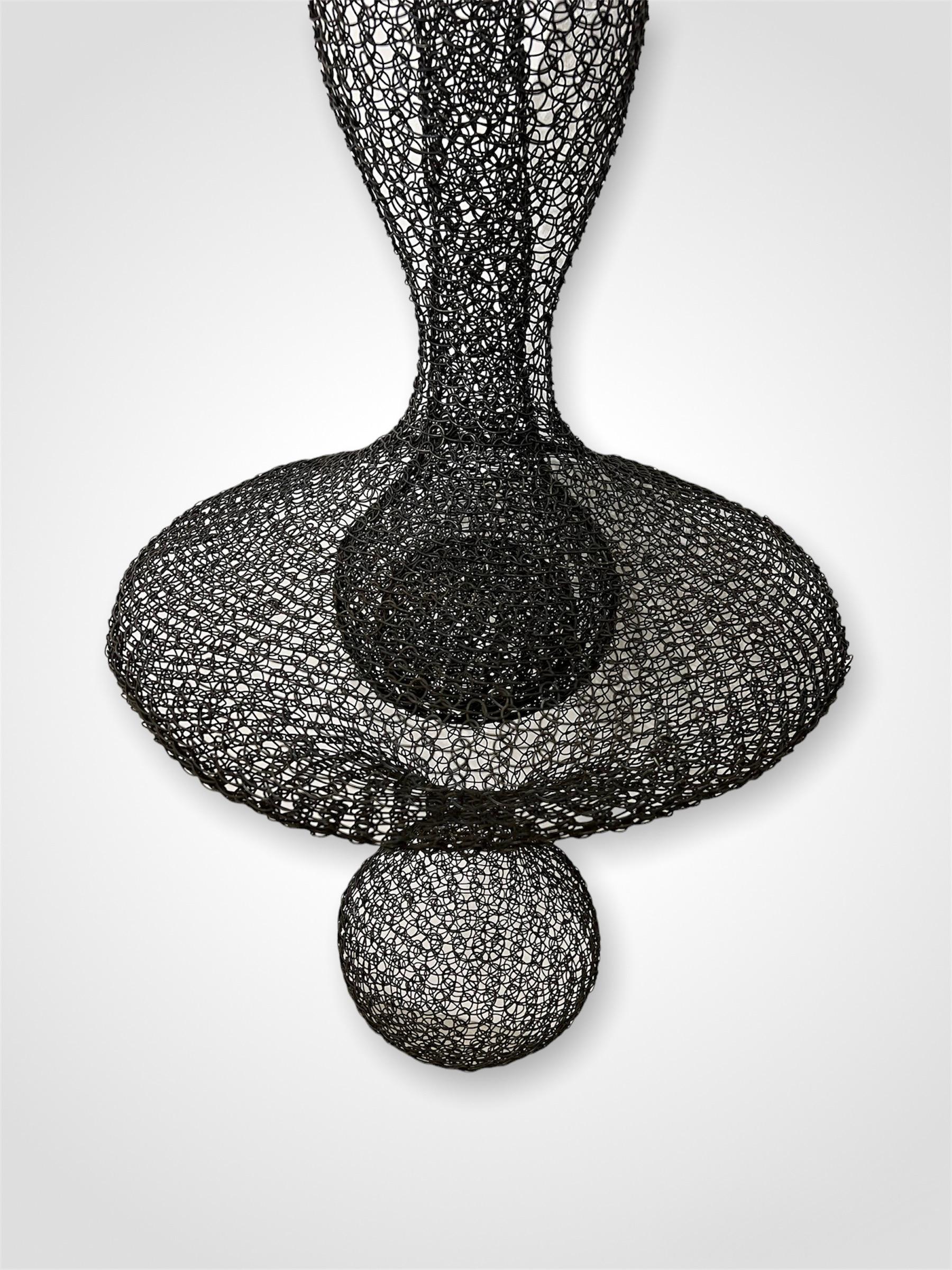 Modern Organic Woven Mesh Wire Sculpture by Ulrikk Dufosse For Sale