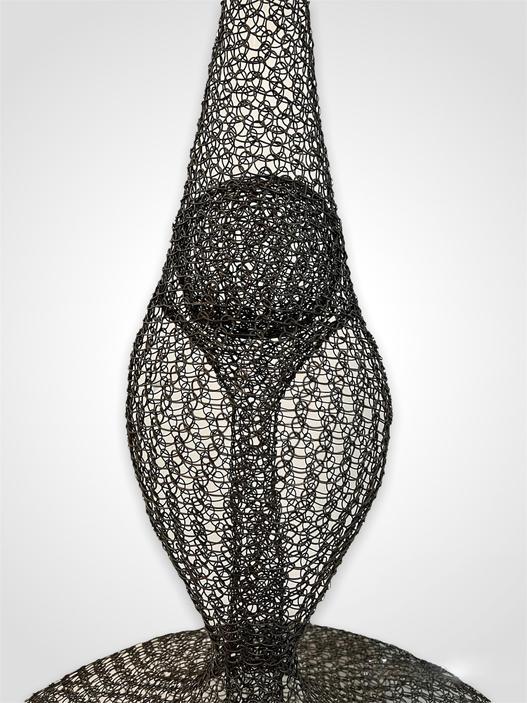 French Organic Woven Mesh Wire Sculpture by Ulrikk Dufosse For Sale