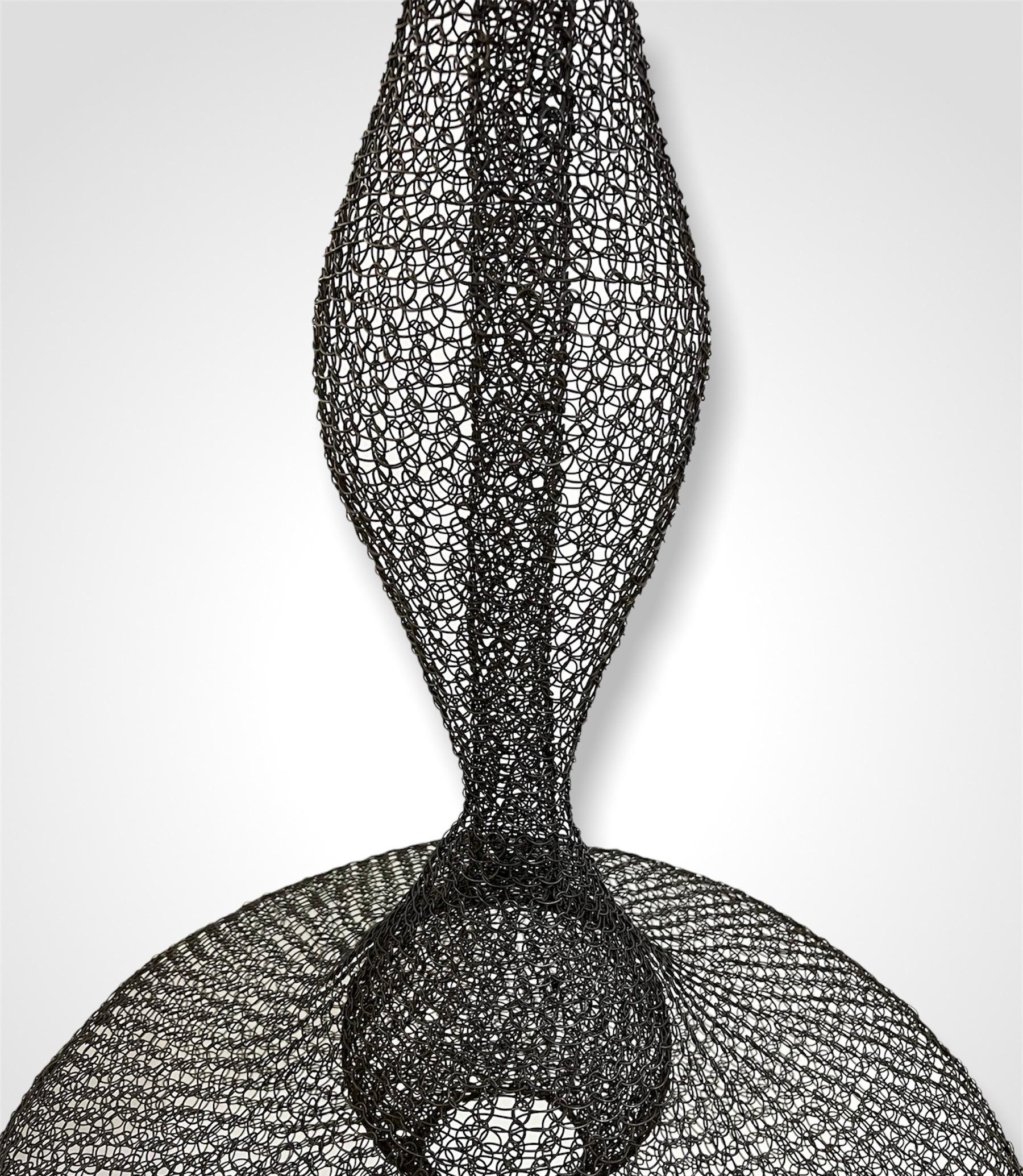 Hand-Woven Organic Woven Mesh Wire Sculpture by Ulrikk Dufosse For Sale