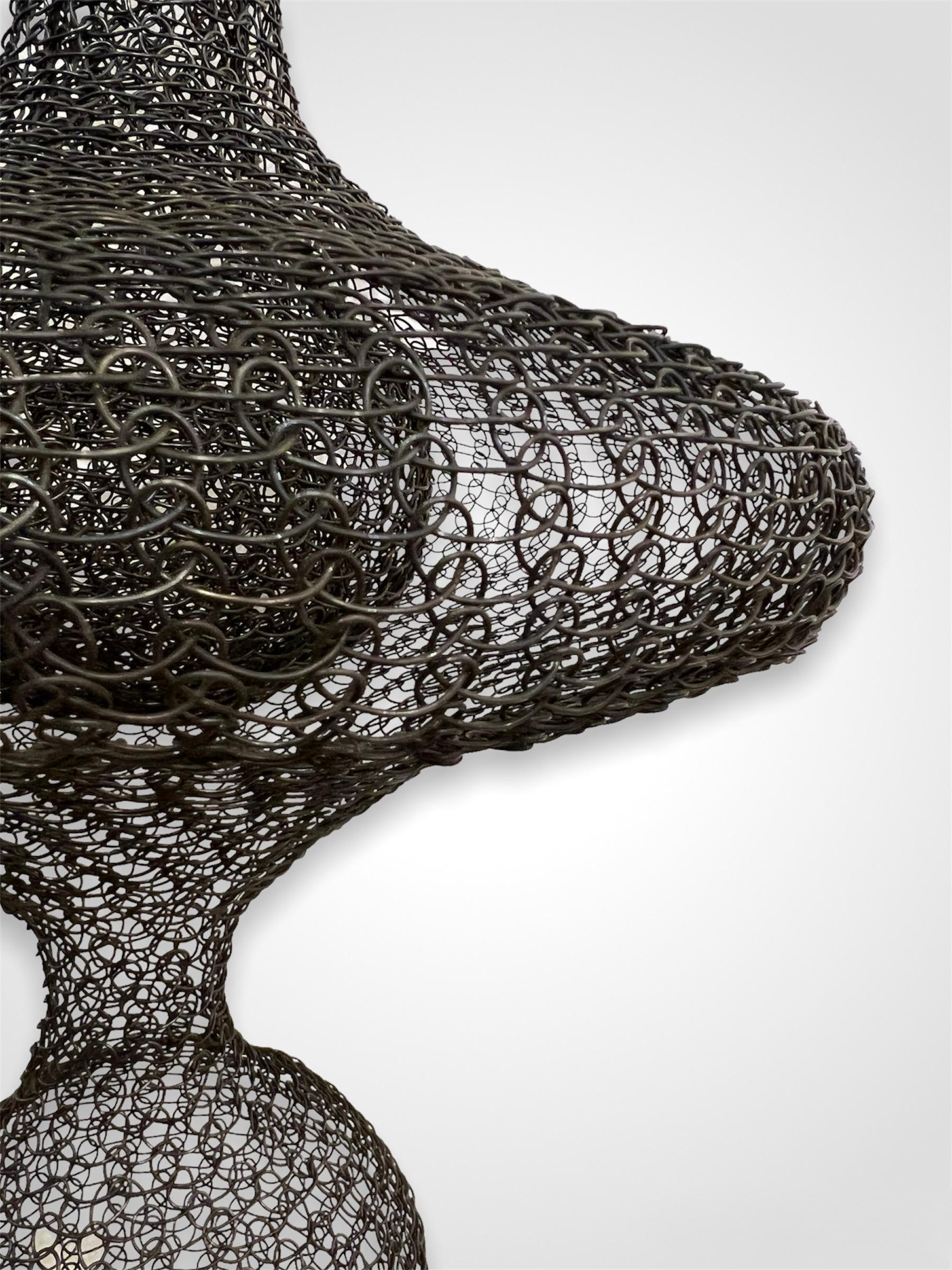 Organic Woven Mesh Wire Sculpture by Ulrikk Dufosse In Good Condition For Sale In New York, NY