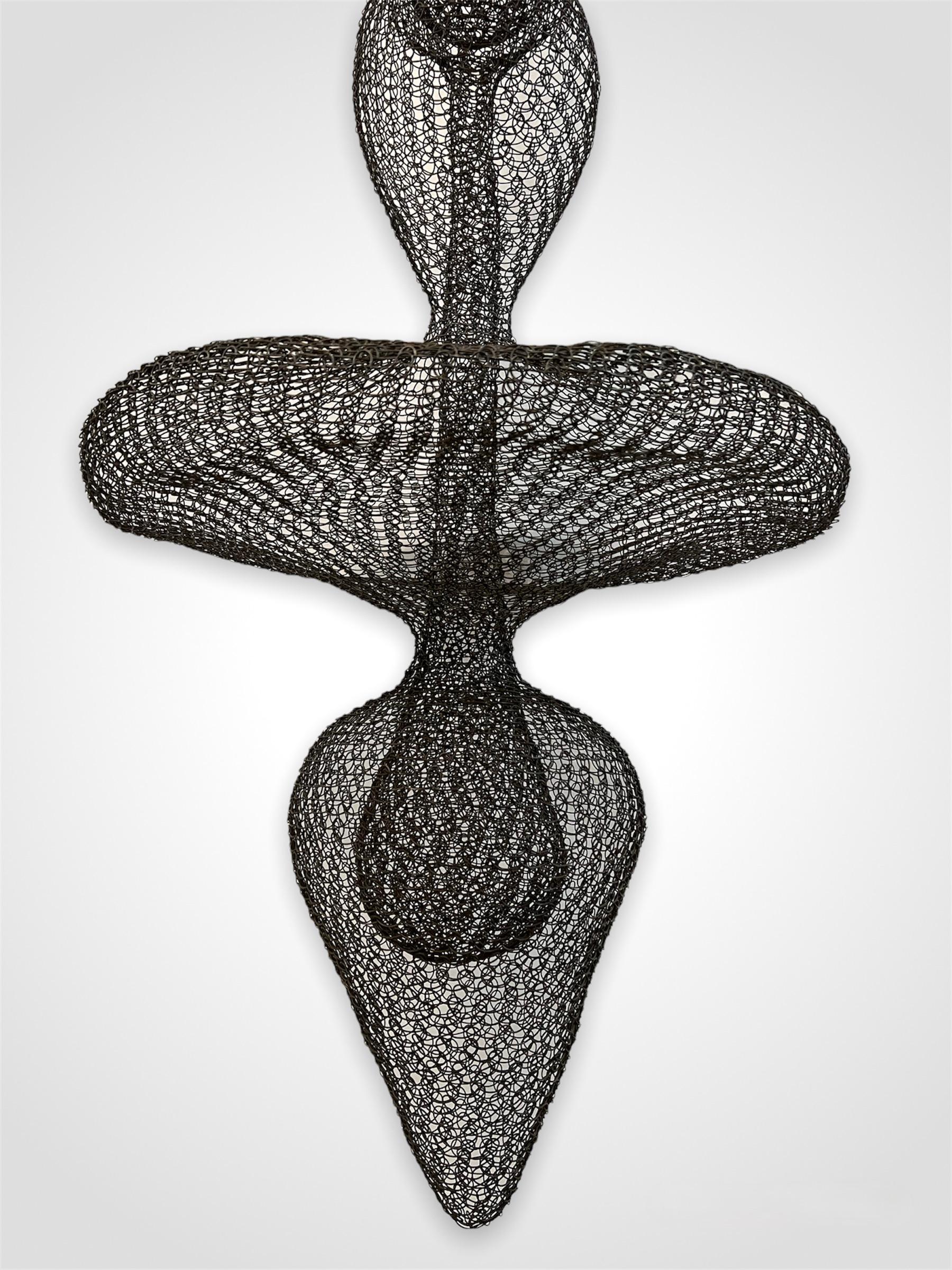 Organic Woven Mesh Wire Sculpture by Ulrikk Dufosse In Excellent Condition For Sale In New York, NY