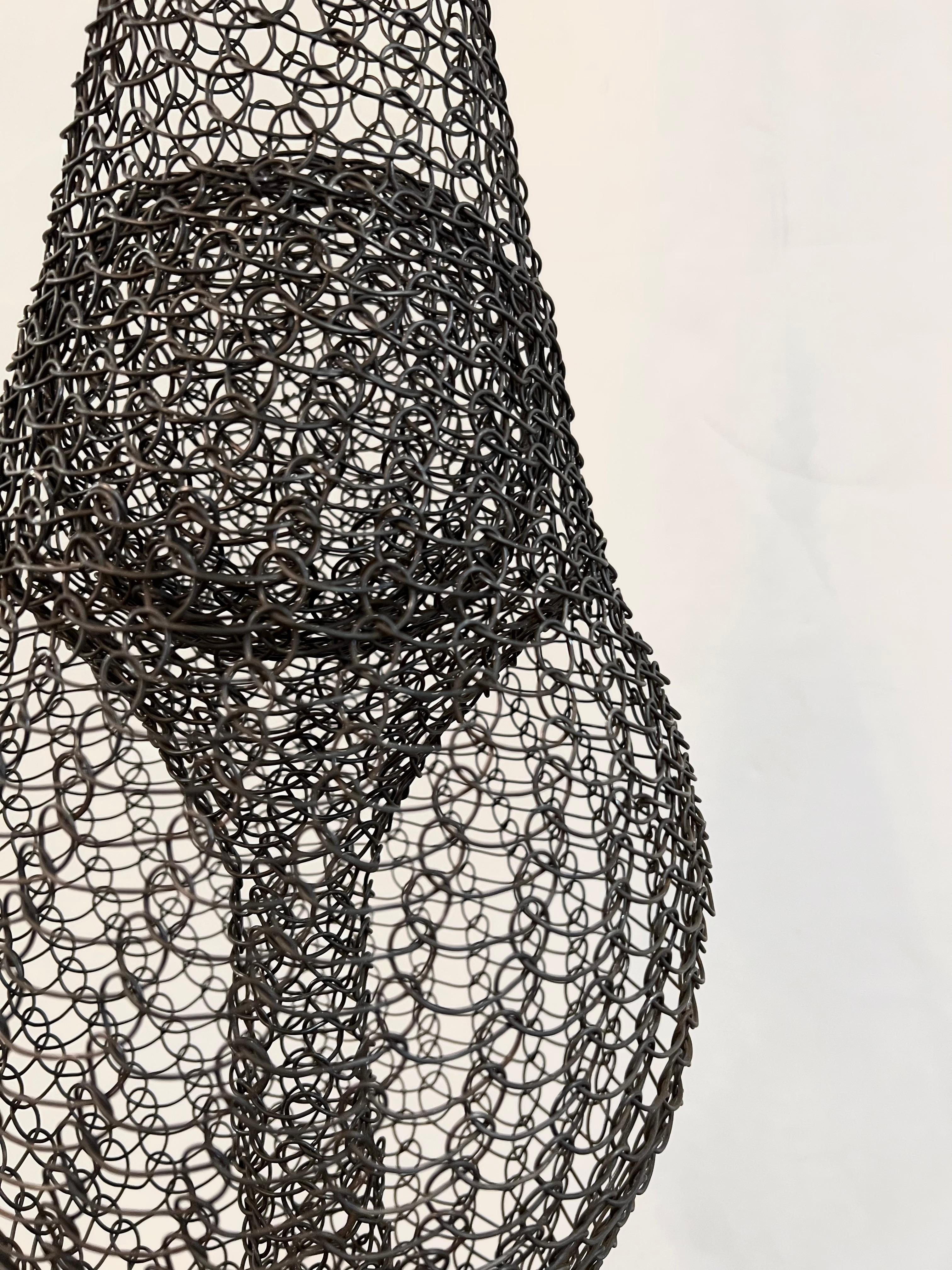 Contemporary Organic Woven Mesh Wire Sculpture by Ulrikk Dufosse For Sale