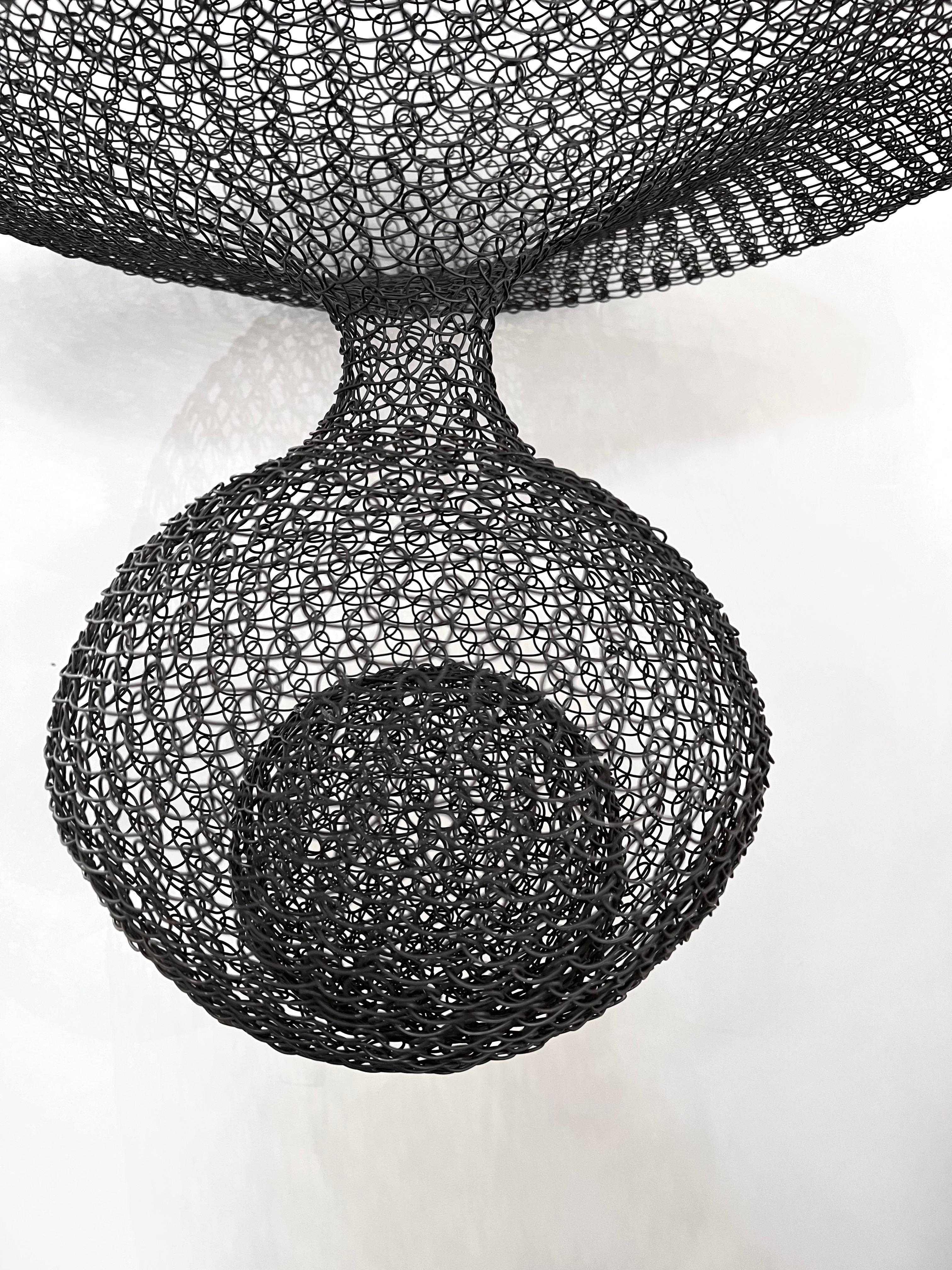 Contemporary Organic Woven Mesh Wire Sculpture by Ulrikk Dufosse For Sale