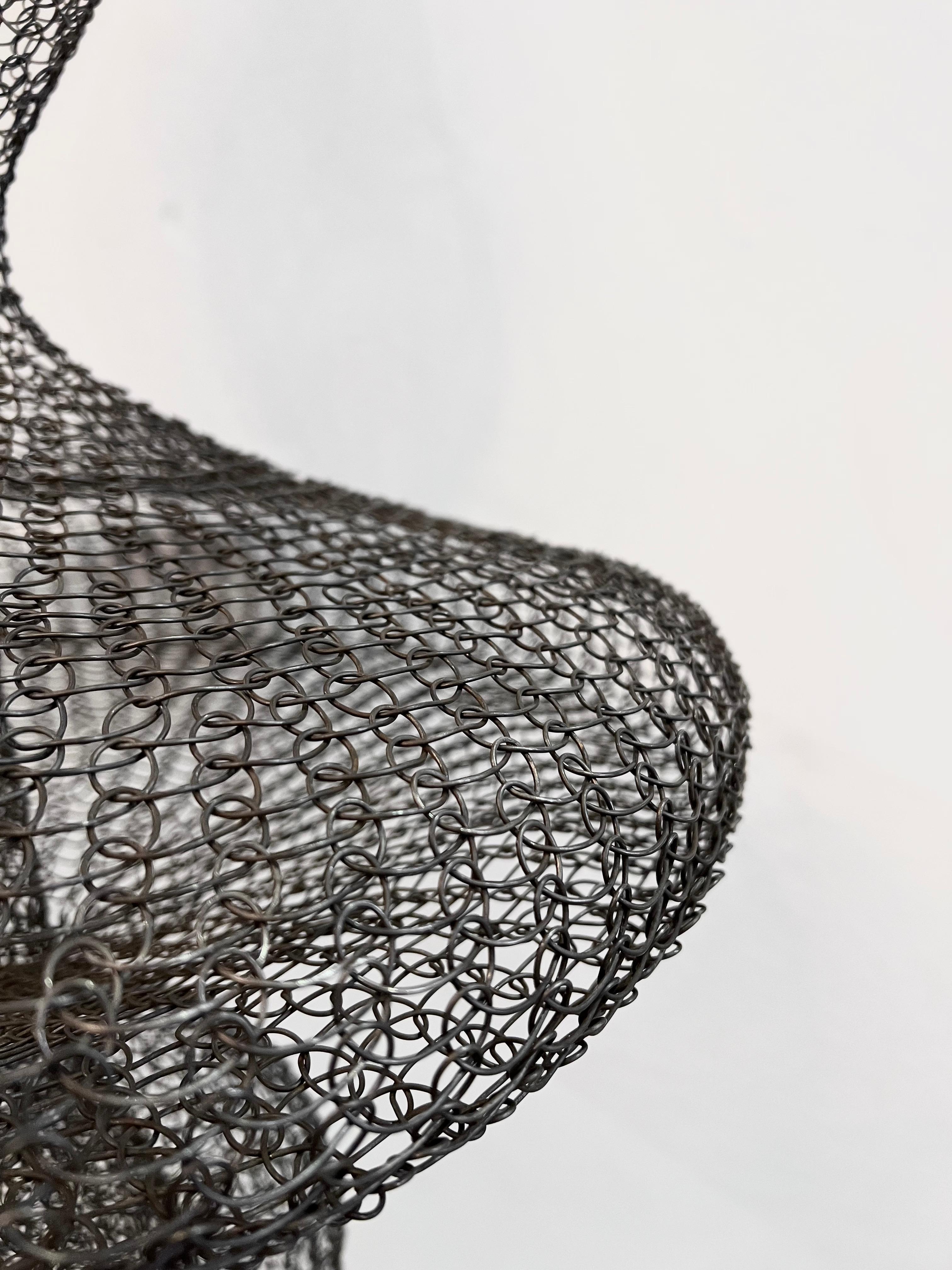 Organic Woven Mesh Wire Sculpture by Ulrikk Dufosse For Sale 1