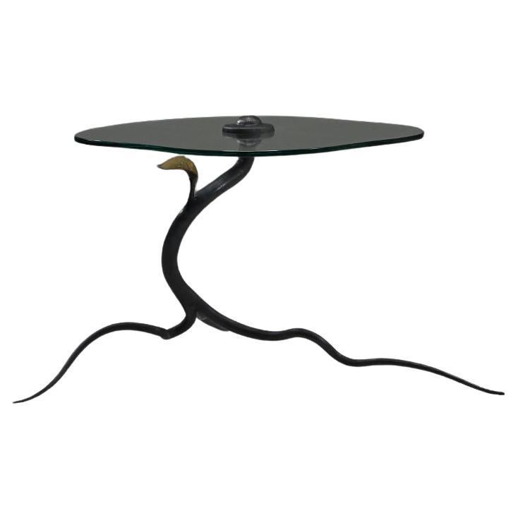Organic wrought iron side table, 1970s Belgium. For Sale