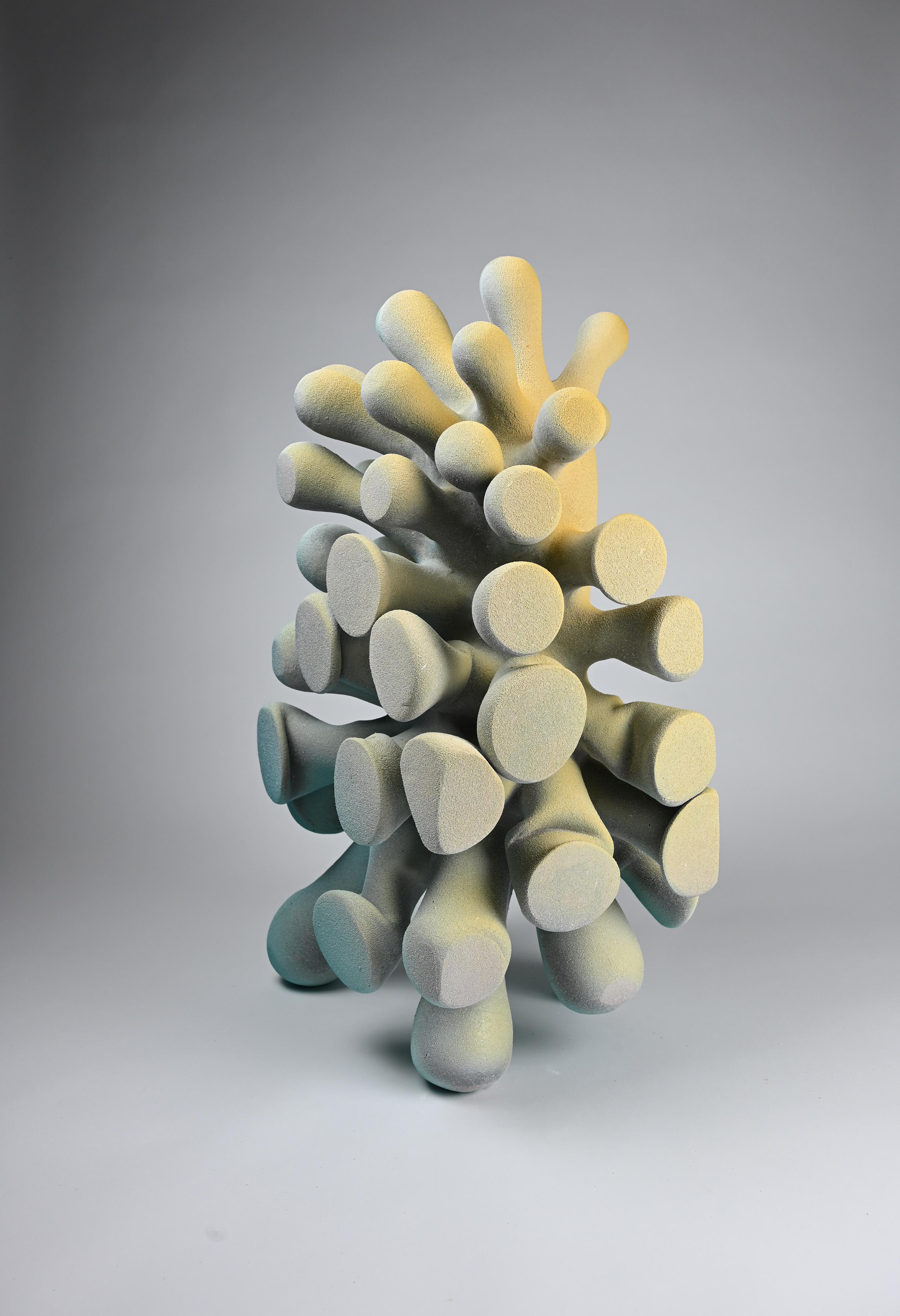Organic Yellow and Blue Abstract Sculpture, Toni Losey In New Condition For Sale In New York, NY