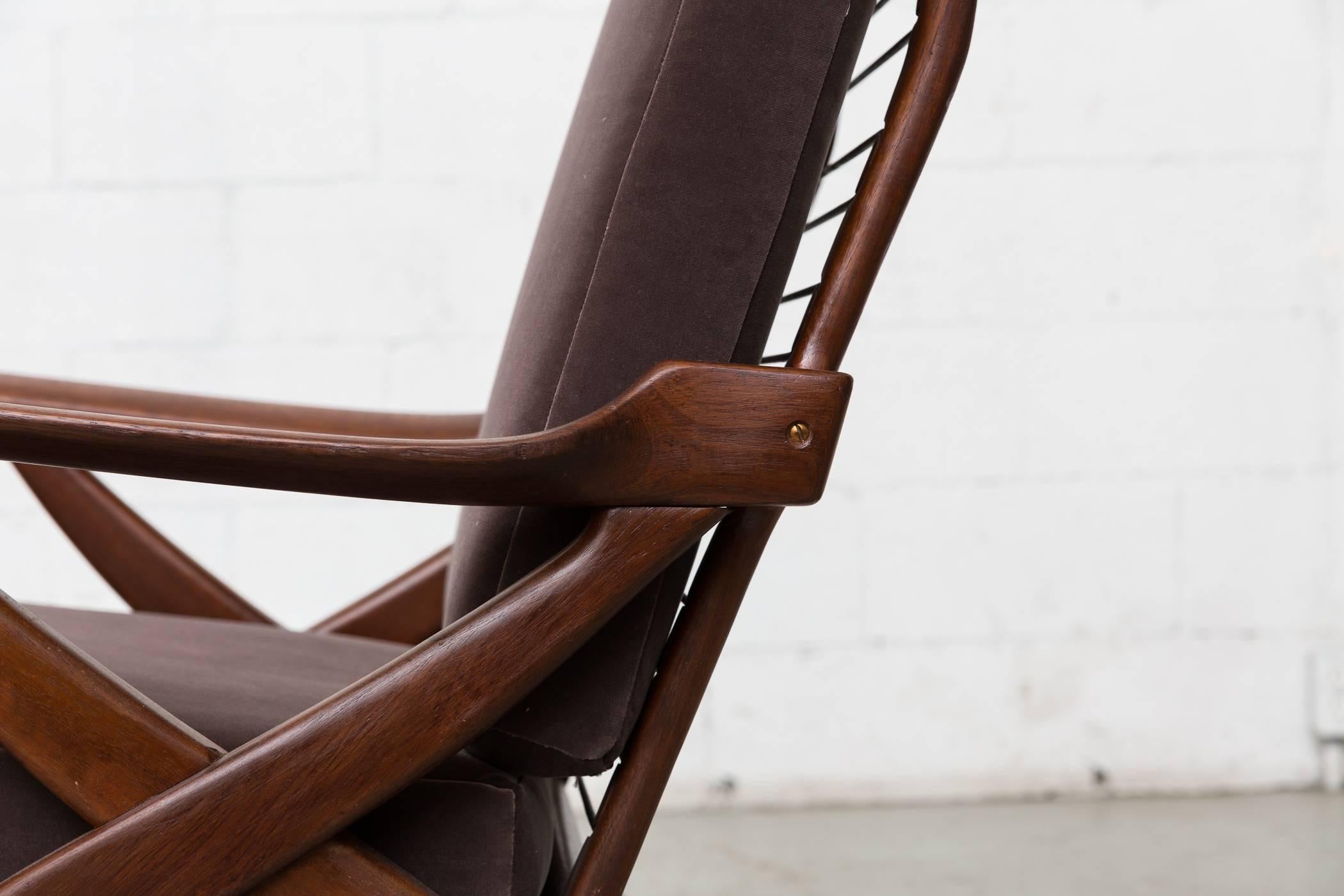 Organically Carved High Back Teak Lounge Chair 3