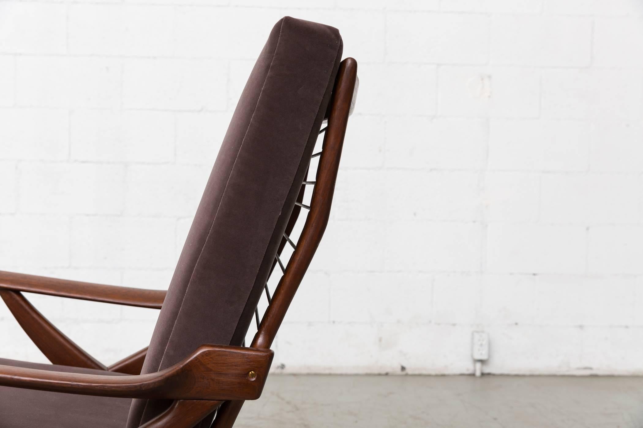 Organically Carved High Back Teak Lounge Chair 4