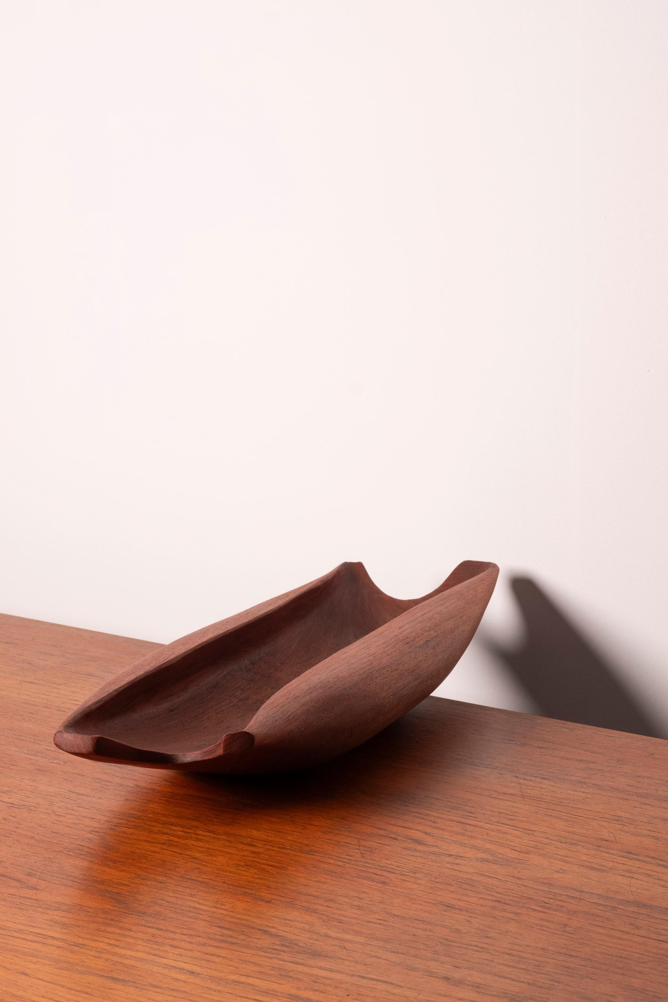 Danois Plateau de service en teck organiquement sculpté, années 1950, Danemark en vente