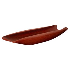 Plateau de service en teck organiquement sculpté, années 1950, Danemark