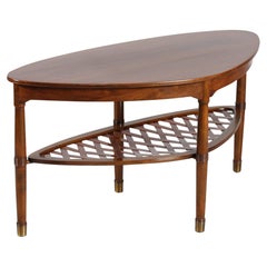 Organically Shaped Coffee Table of Walnut by Danish Master Cabinetmaker, 1920s