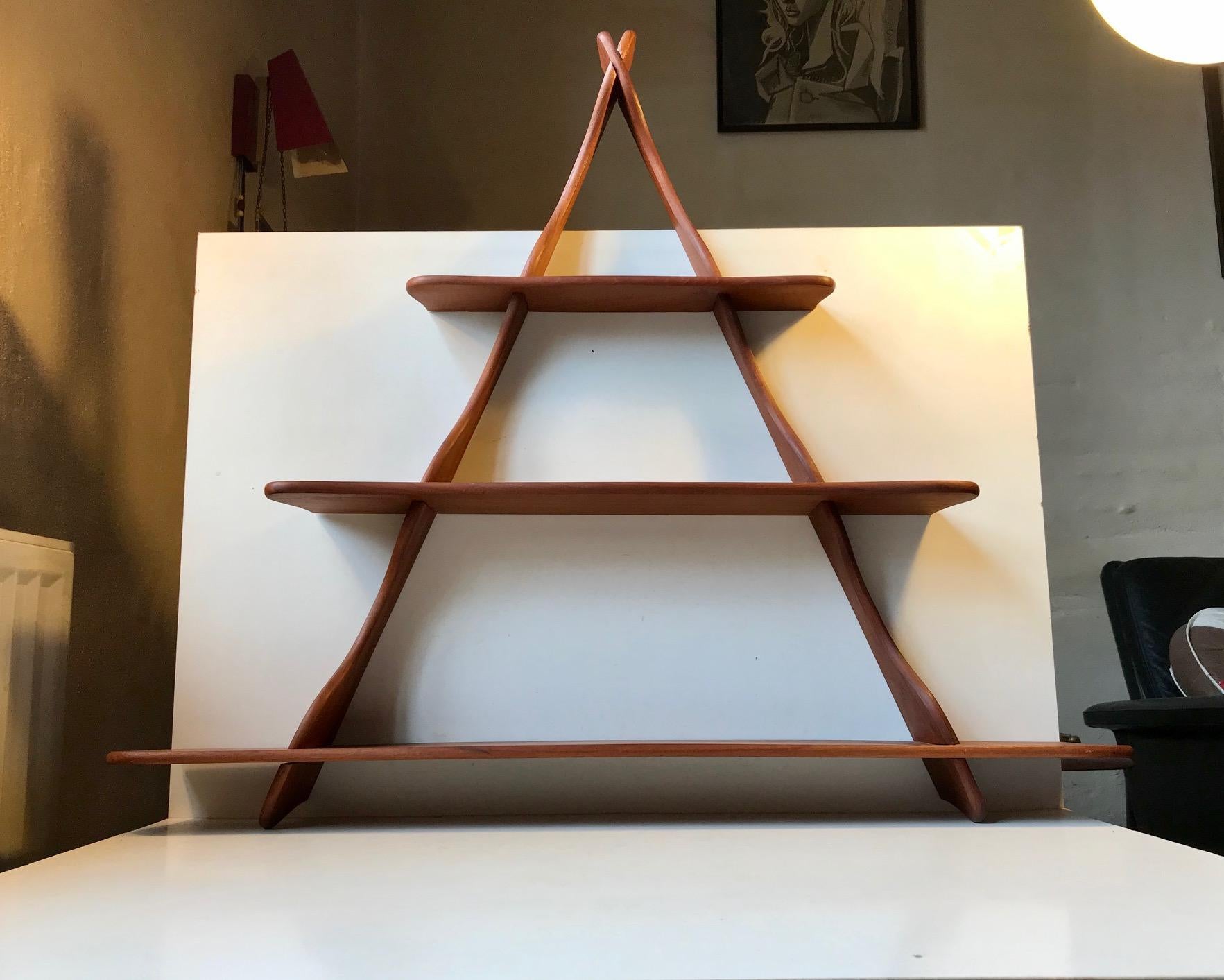 Organically Shaped Danish Teak Shelf from the School of Peder Moos 1