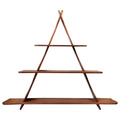 Organically Shaped Danish Teak Shelf from the School of Peder Moos